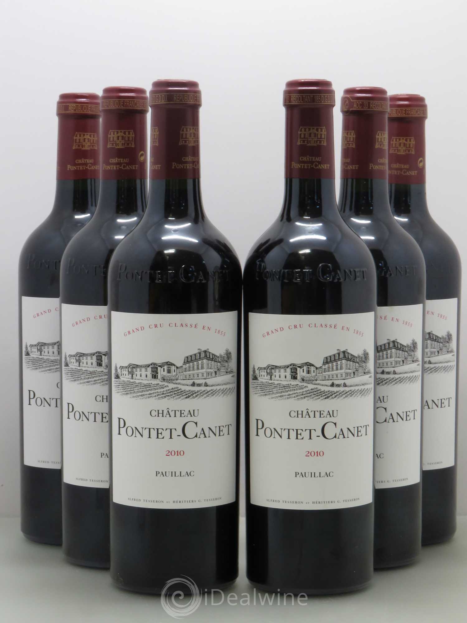 Château Pontet Canet 5ème Grand Cru Classé 2010 - Lot de 6 bouteilles - 0