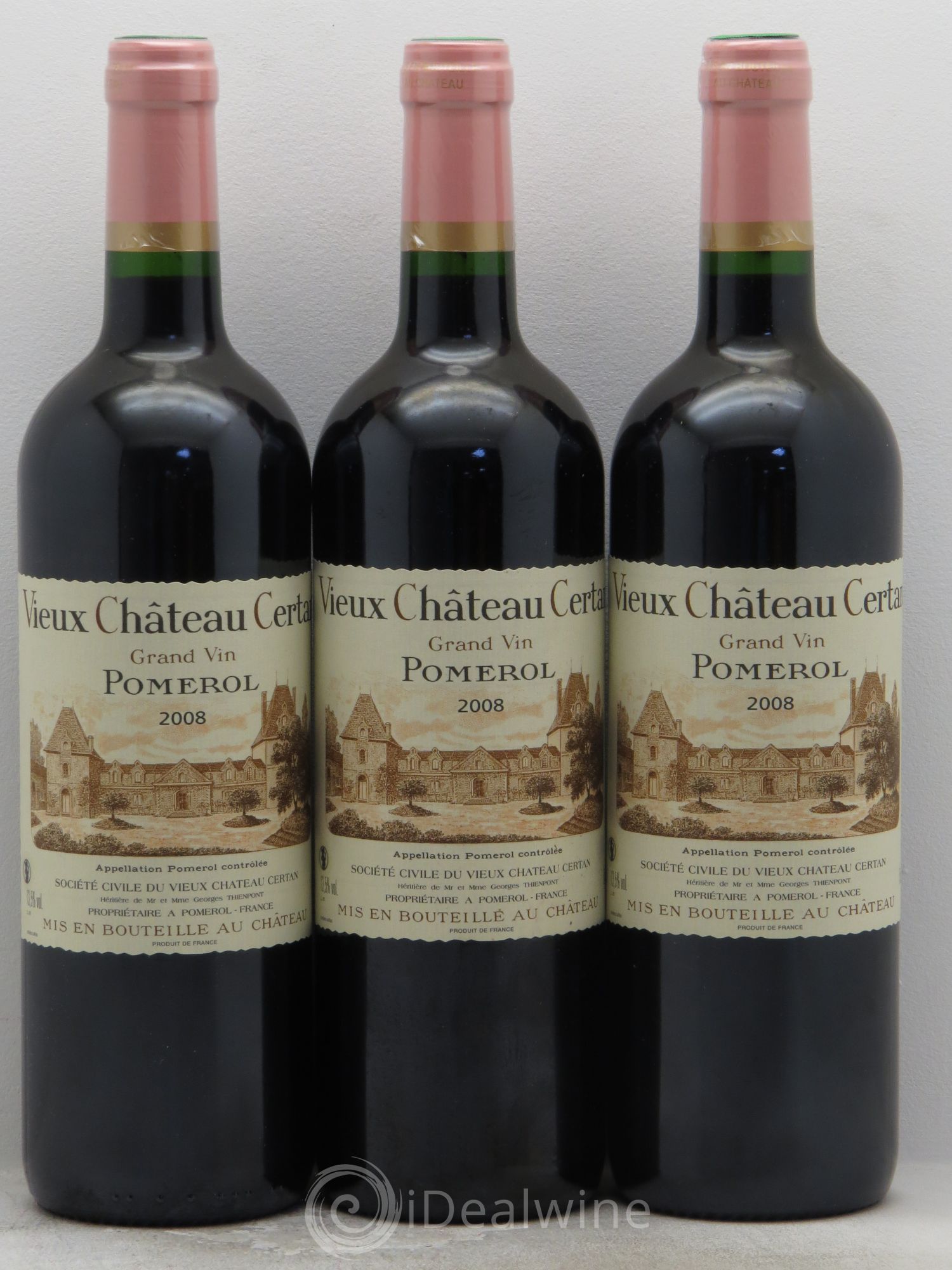 Vieux Château Certan 2008 - Lot de 3 bouteilles - 0