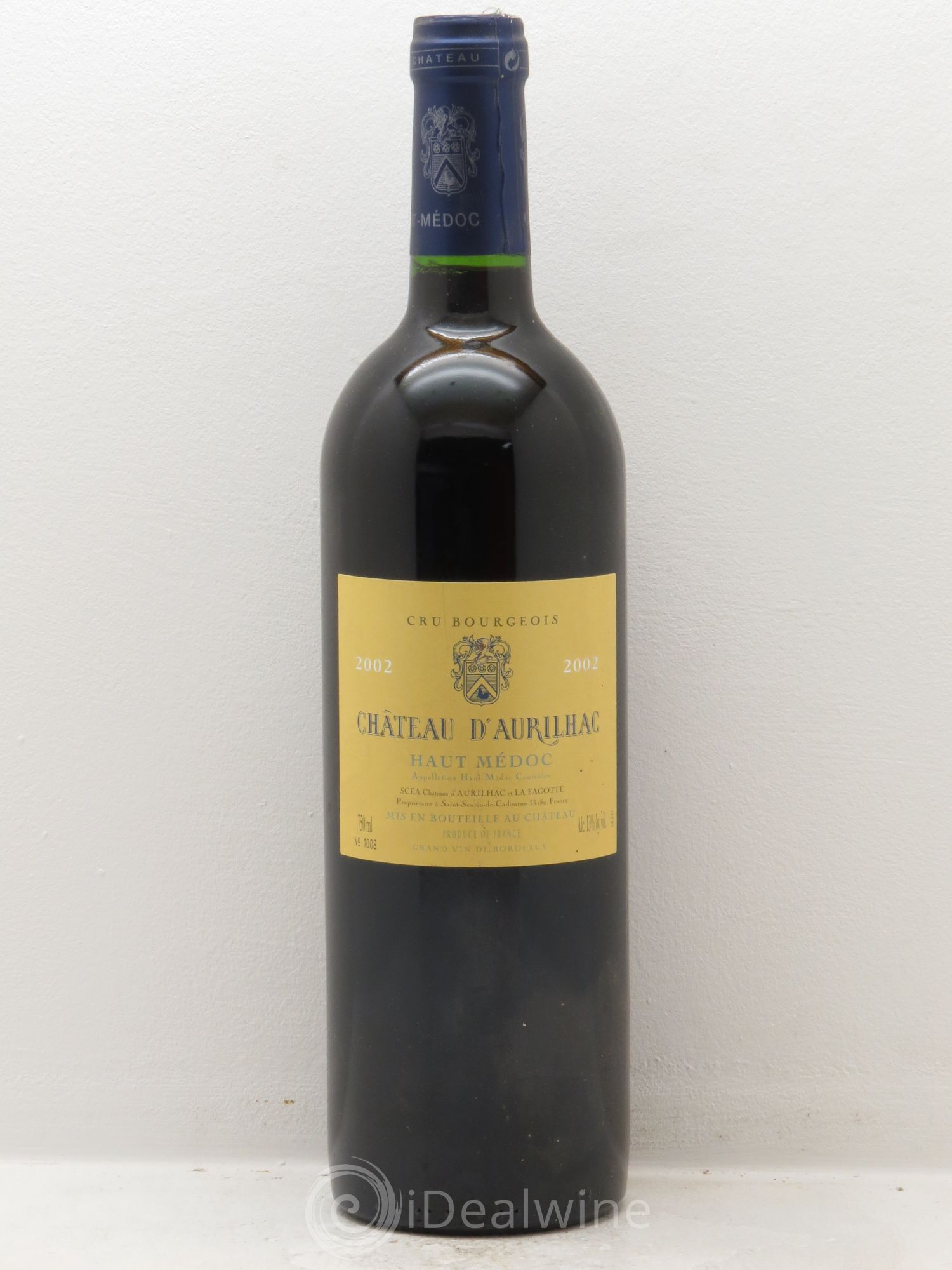 Château d' Aurilhac 2002 - Lot de 1 bouteille - 0