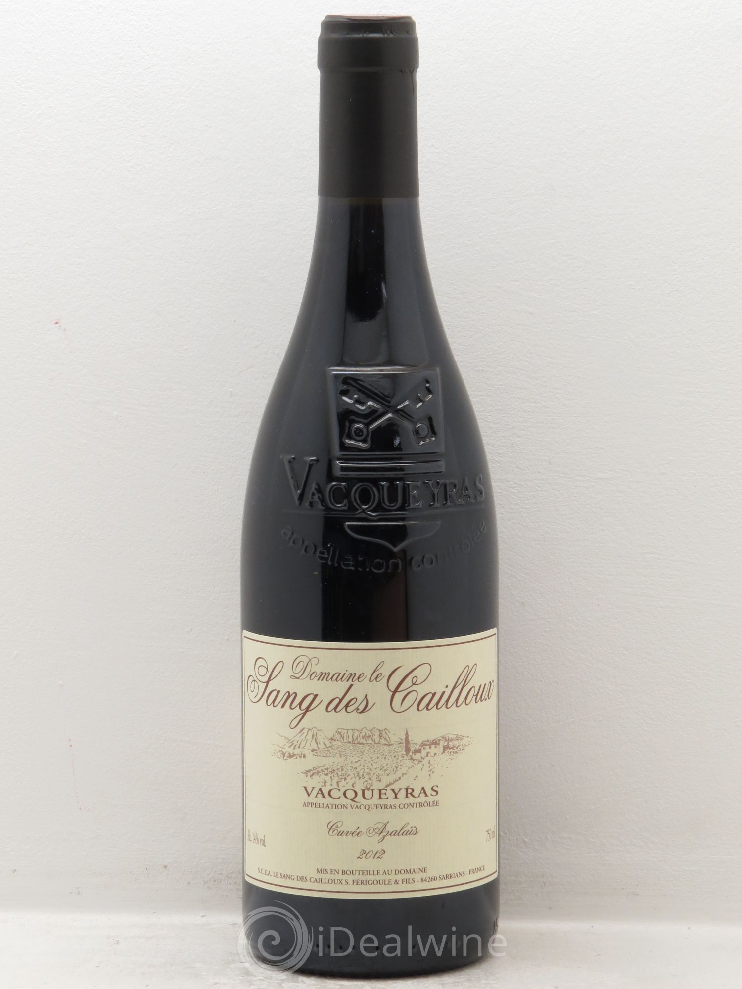 Vacqueyras Azalaïs Le Sang des Cailloux 2012 - Lot de 1 bouteille - 0