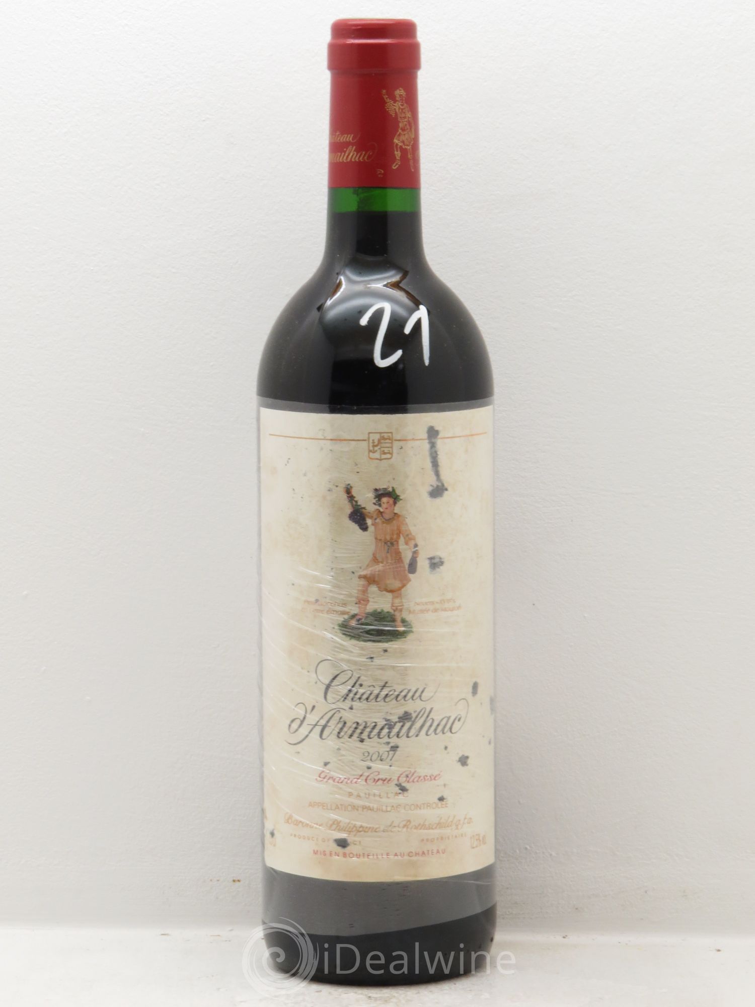 Château d' Armailhac - Mouton Baron(ne) Philippe 5ème Grand Cru Classé 2001 - Lot de 1 bouteille - 0