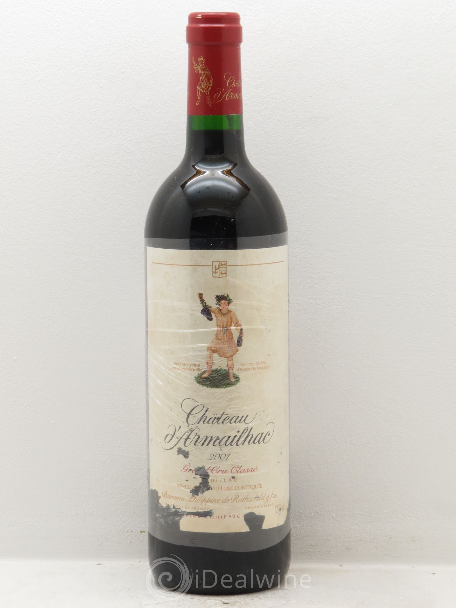 Château d' Armailhac - Mouton Baron(ne) Philippe 5ème Grand Cru Classé 2001 - Lot de 1 bouteille - 0