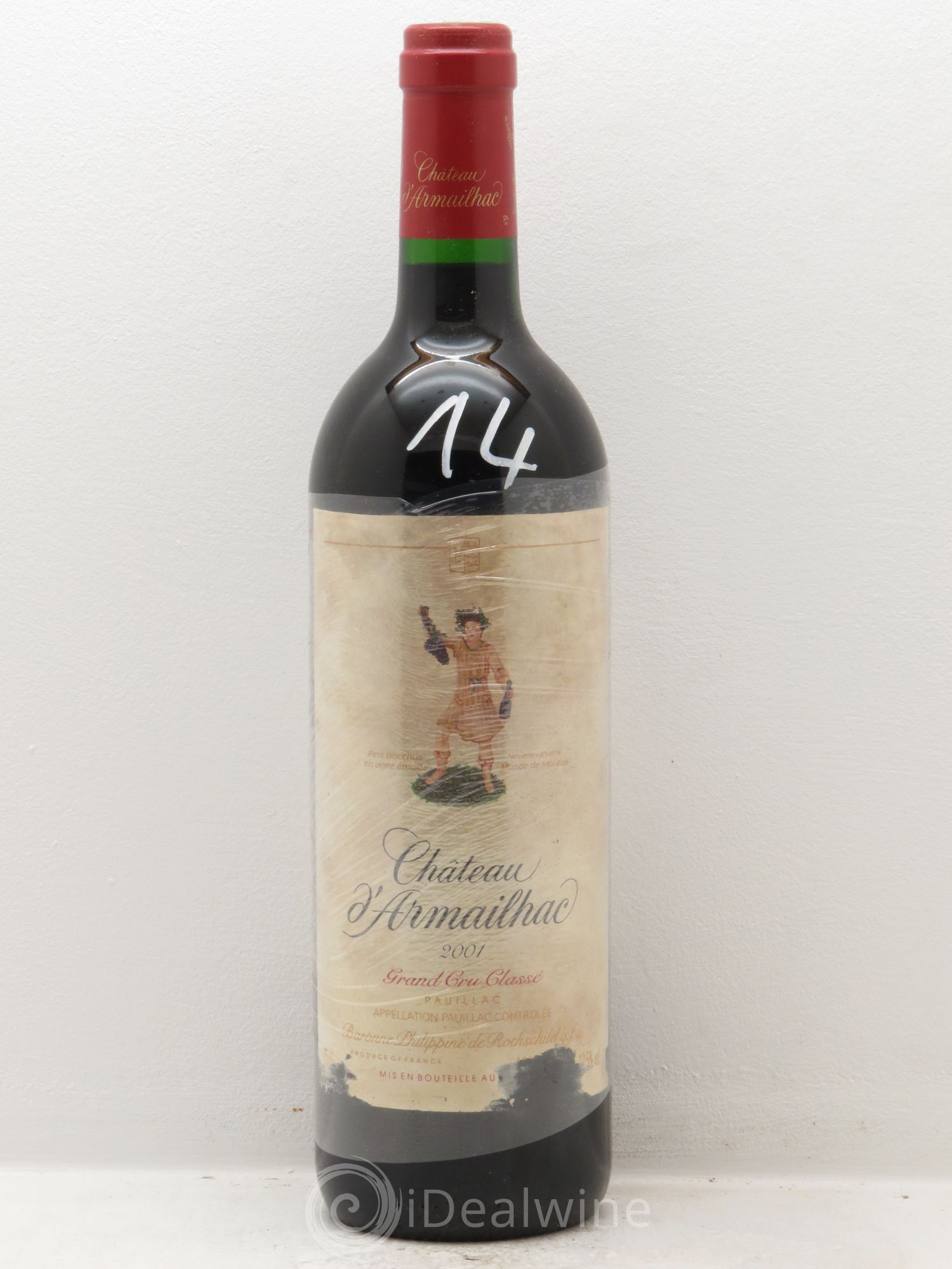 Château d' Armailhac - Mouton Baron(ne) Philippe 5ème Grand Cru Classé 2001 - Lot de 1 bouteille - 0