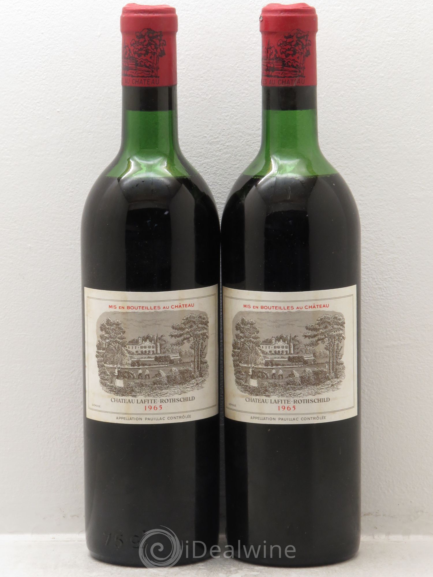 Château Lafite Rothschild 1er Grand Cru Classé 1965 - Lot de 2 bouteilles - 0