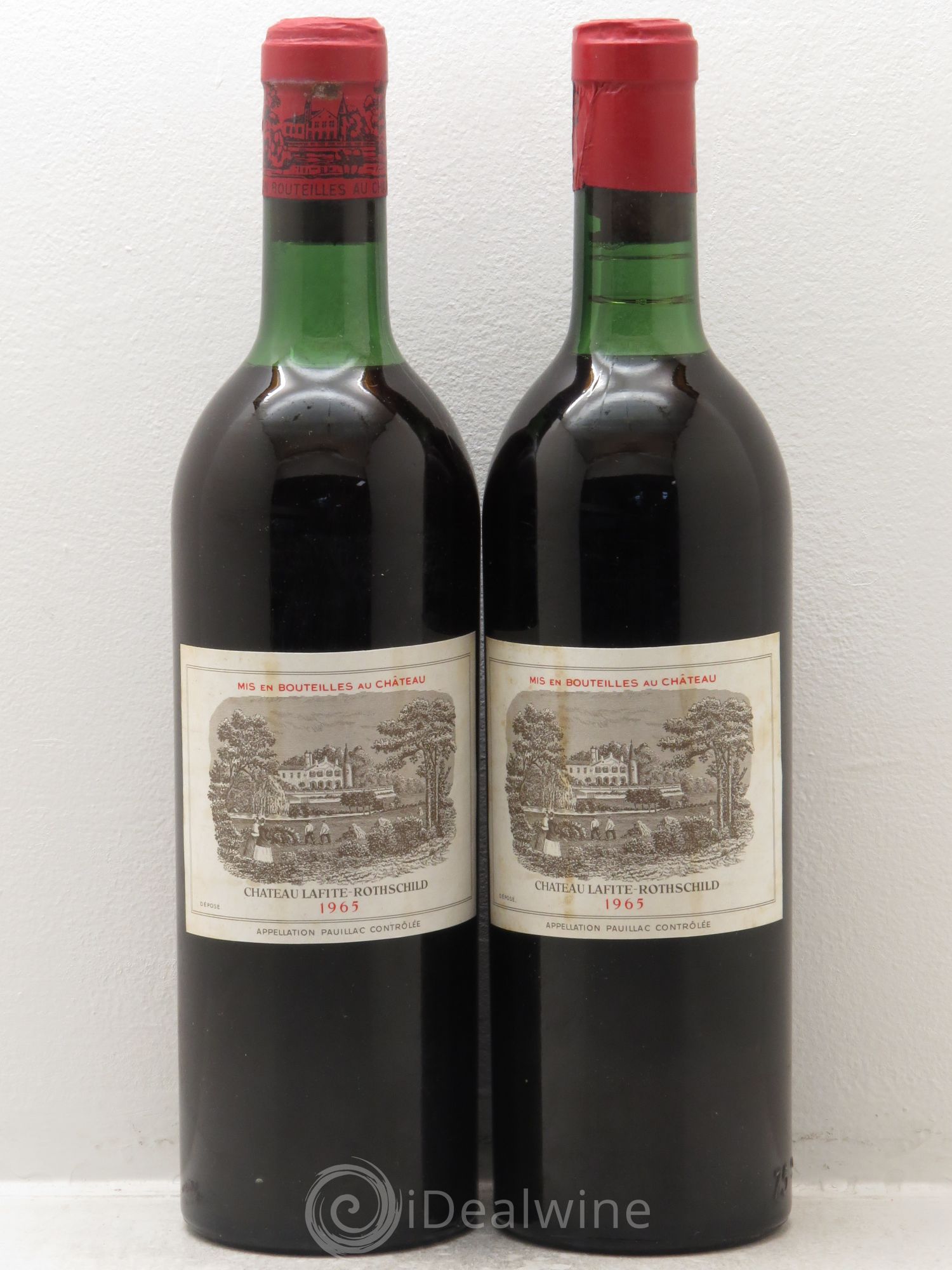 Château Lafite Rothschild 1er Grand Cru Classé 1965 - Lot de 2 bouteilles - 0