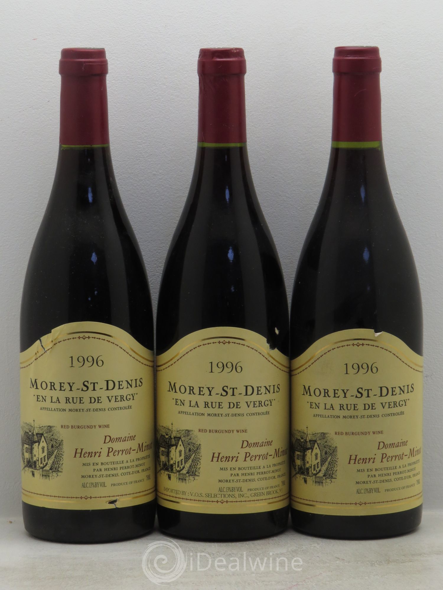 Morey-Saint-Denis En la rue de Vergy - Domaine Perrot-Minot 1996 - Posten von 3 Flaschen - 0