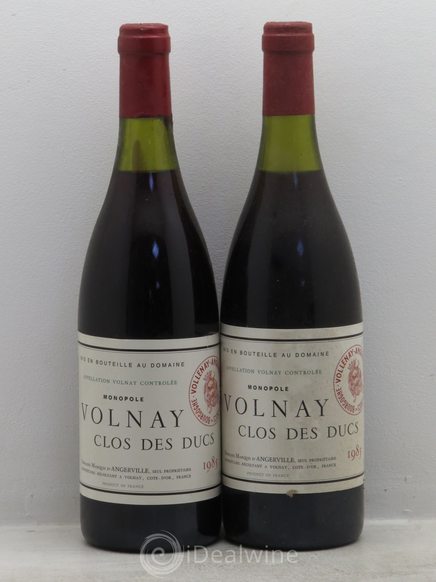 Volnay 1er Cru Clos des Ducs Marquis d'Angerville (Domaine) 1985 - Lot de 2 bouteilles - 0