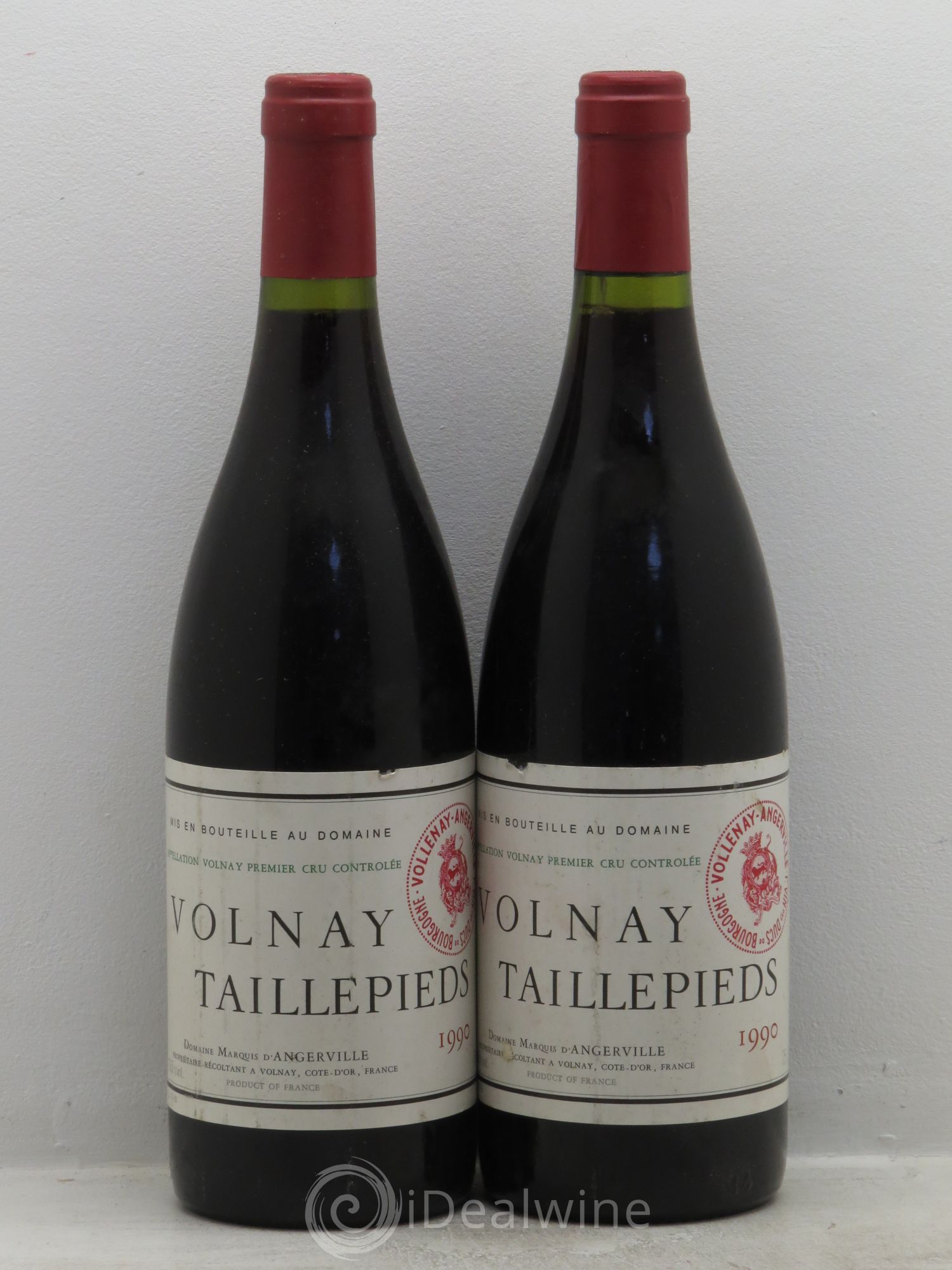 Volnay 1er Cru Taillepieds Marquis d'Angerville (Domaine) 1990 - Lot de 2 bouteilles - 0