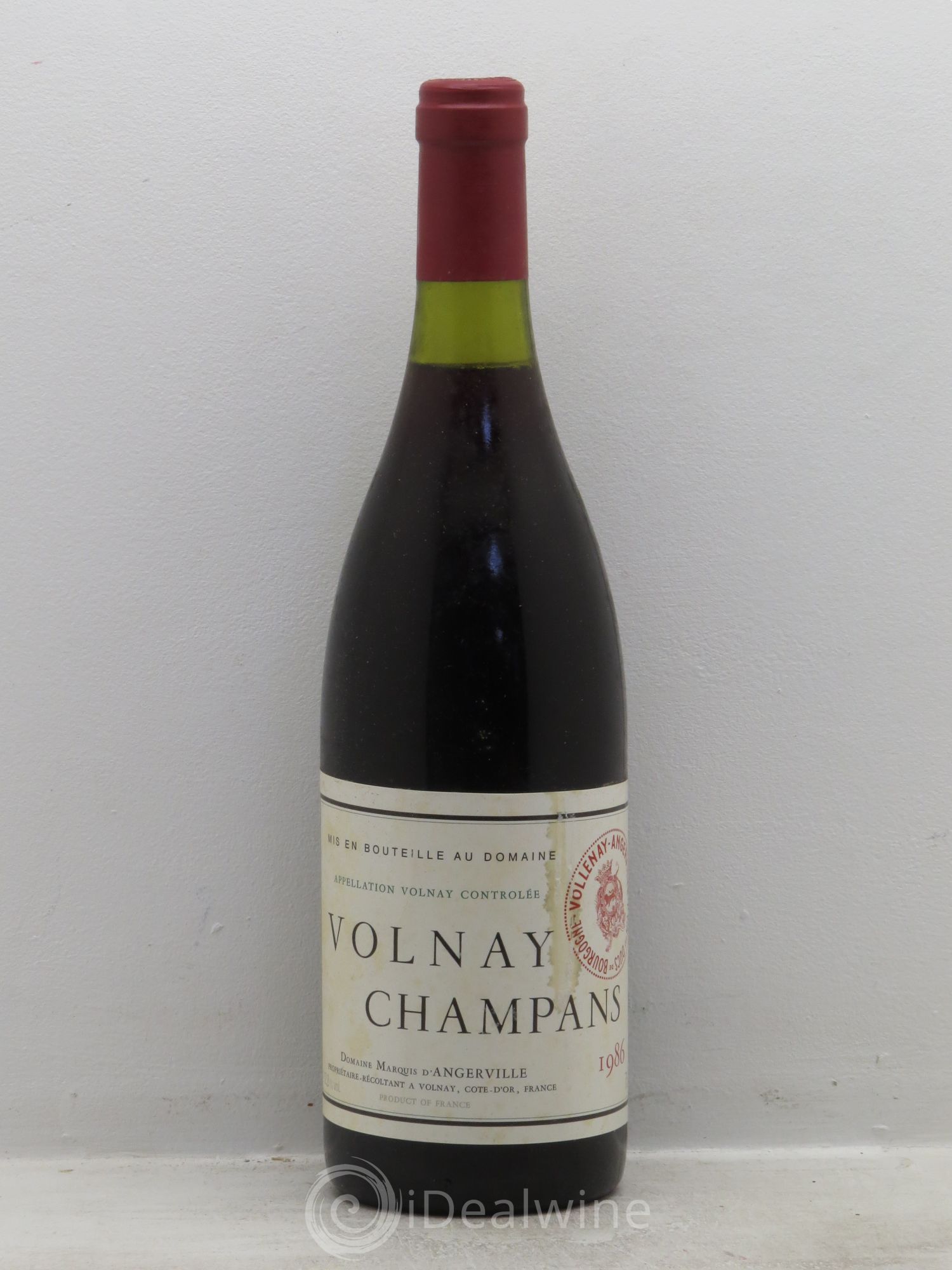 Volnay 1er Cru Champans Marquis d'Angerville (Domaine) 1986 - Lot de 1 bouteille - 0