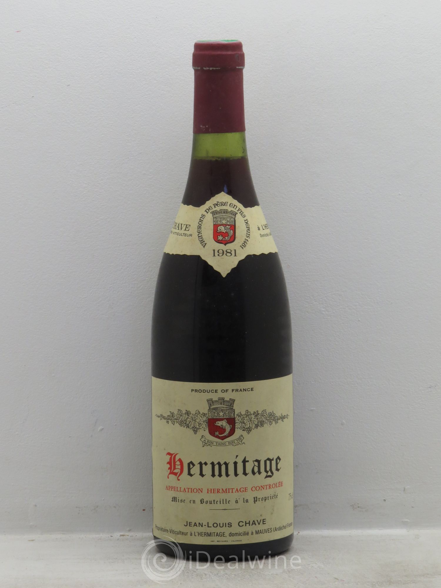 Hermitage Jean-Louis Chave 1981 - Lot de 1 bouteille - 0