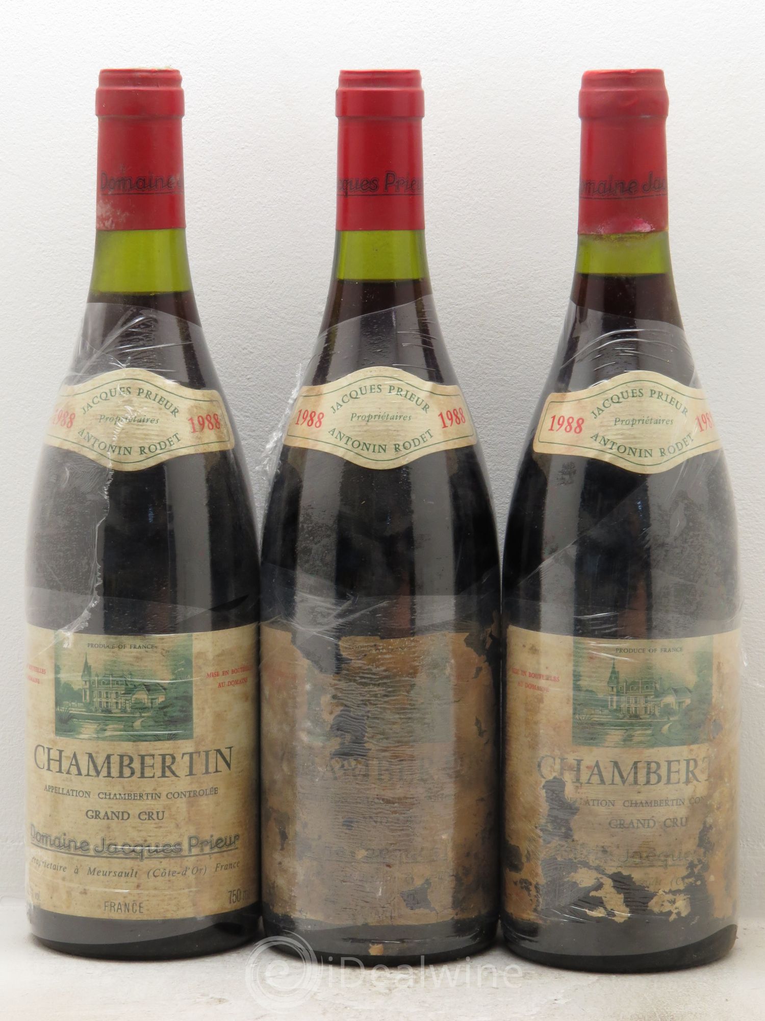 Chambertin Grand Cru Jacques Prieur (Domaine) 1988 - Lot de 3 bouteilles - 0