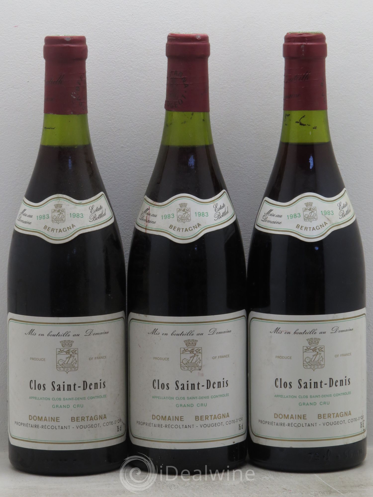 Clos Saint-Denis Grand Cru Bertagna 1983 - Lot de 3 bouteilles - 0