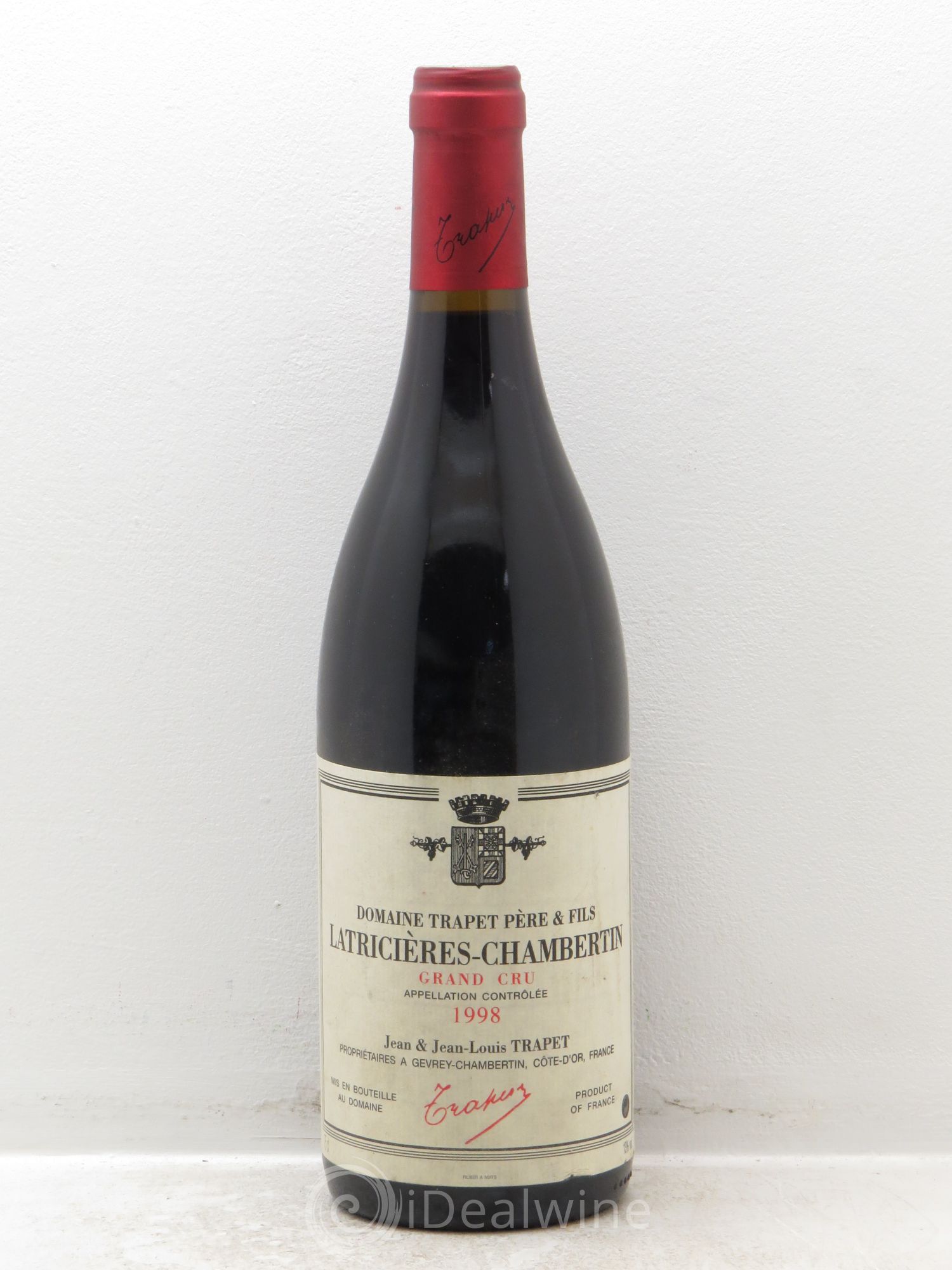 Latricières-Chambertin Grand Cru Domaine Trapet 1998 - Lot de 1 bouteille - 0
