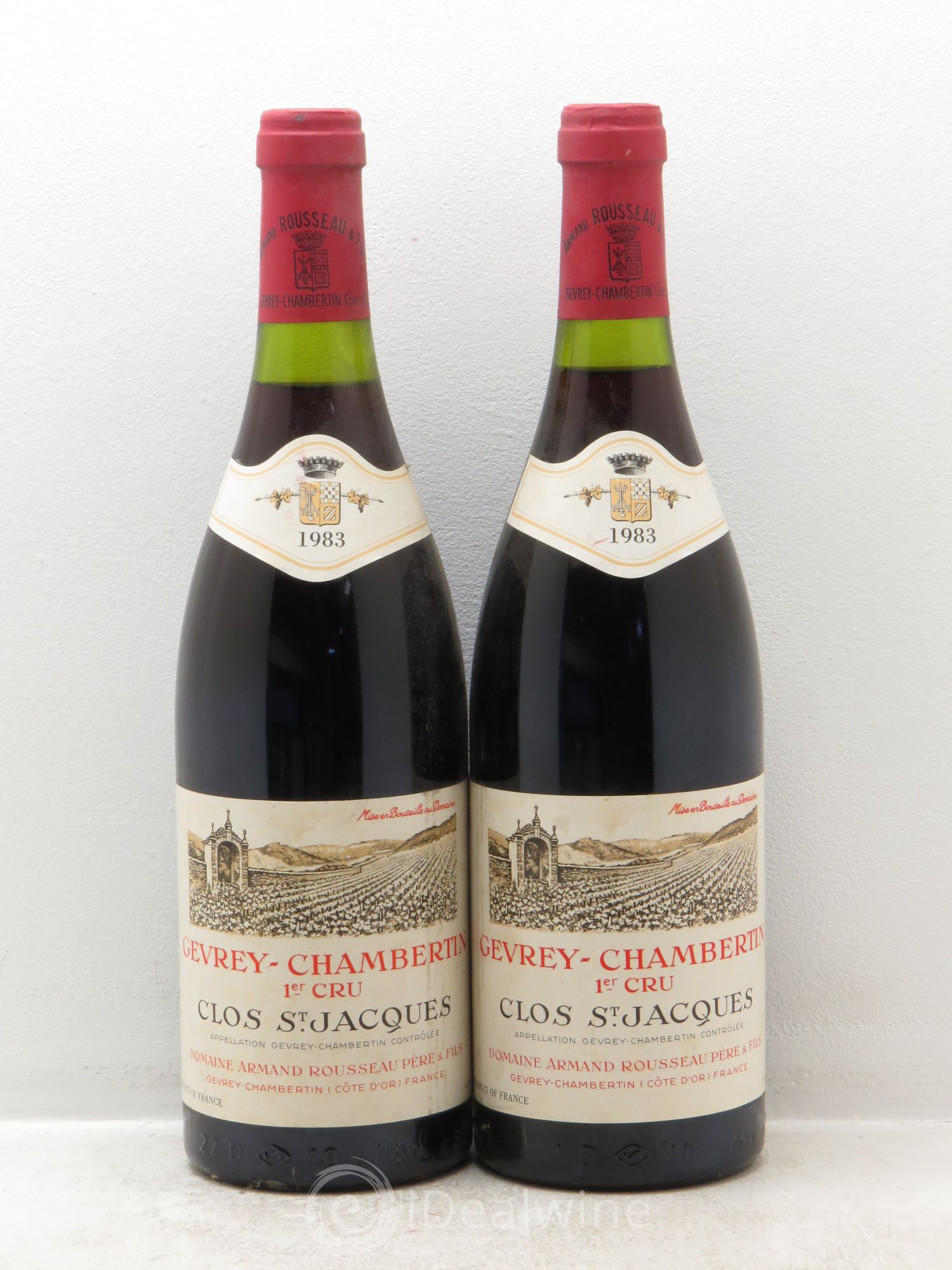 Gevrey-Chambertin 1er Cru Clos Saint-Jacques Armand Rousseau (Domaine) 1983 - Lot de 2 bouteilles - 0