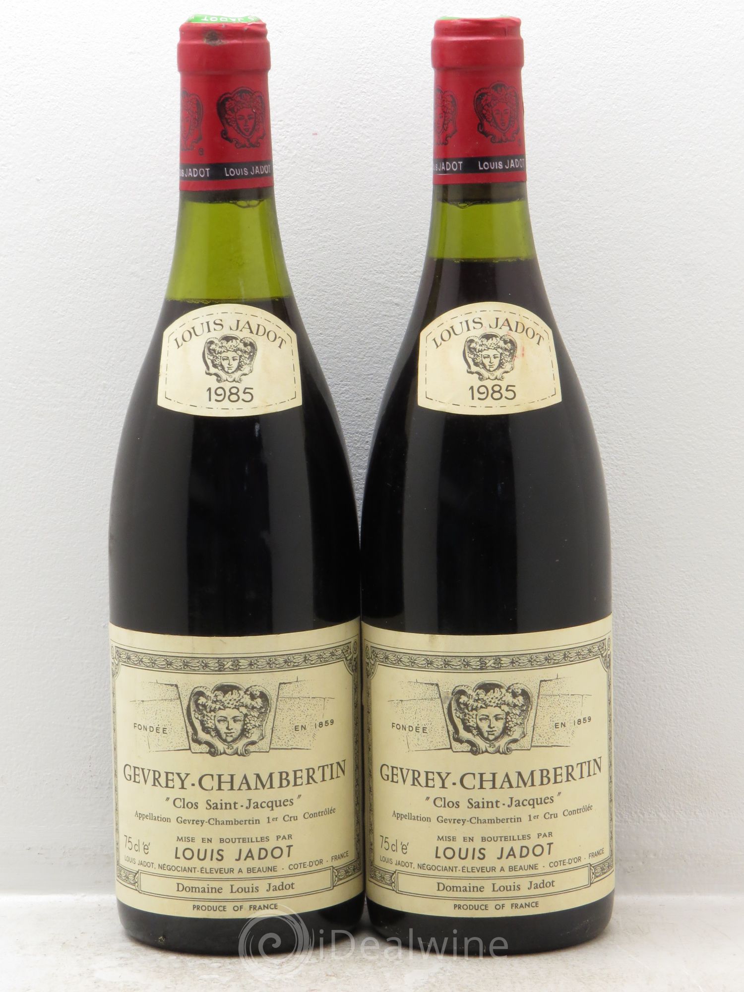 Gevrey-Chambertin 1er Cru Clos Saint Jacques Domaine Louis Jadot 1985 - Lot de 2 bouteilles - 0
