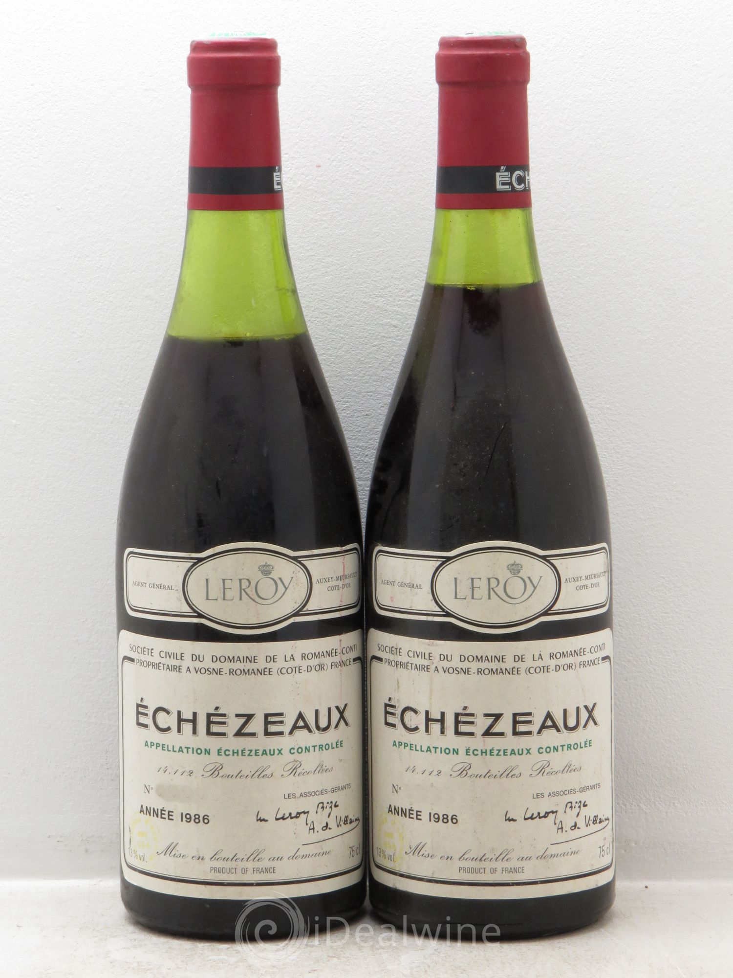 Echezeaux Grand Cru Domaine de la Romanée-Conti 1986 - Lot de 2 bouteilles - 0