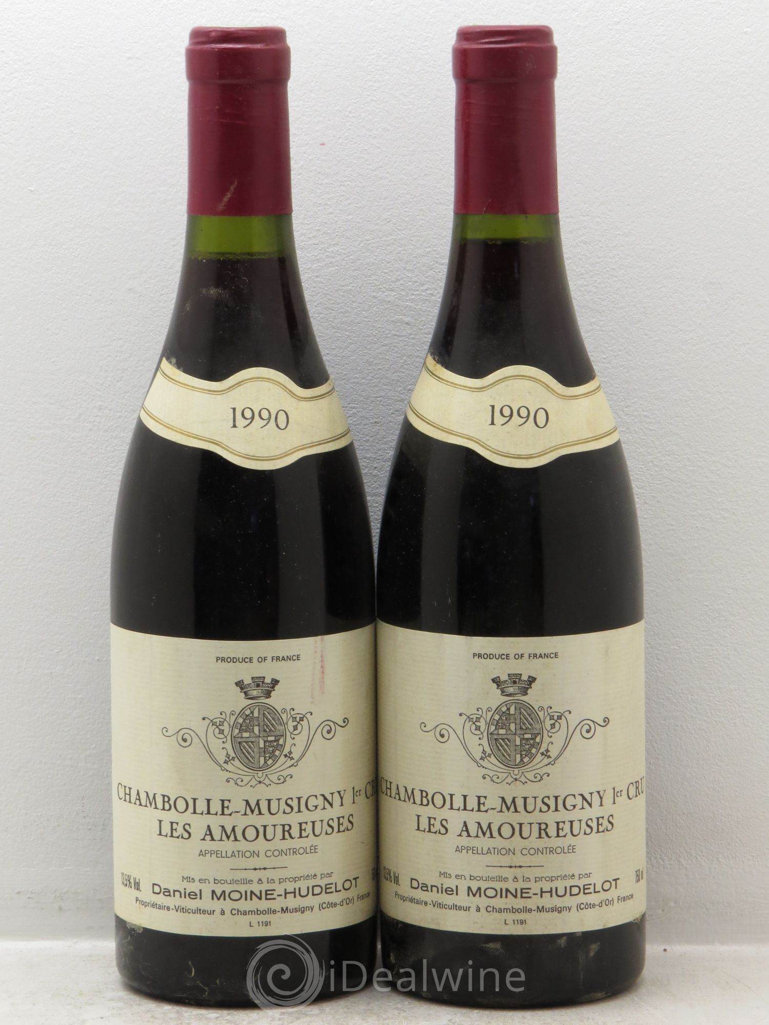 Chambolle-Musigny 1er Cru Les Amoureuses Moine-Hudelot (Domaine) 1990 - Lot de 2 bouteilles - 0