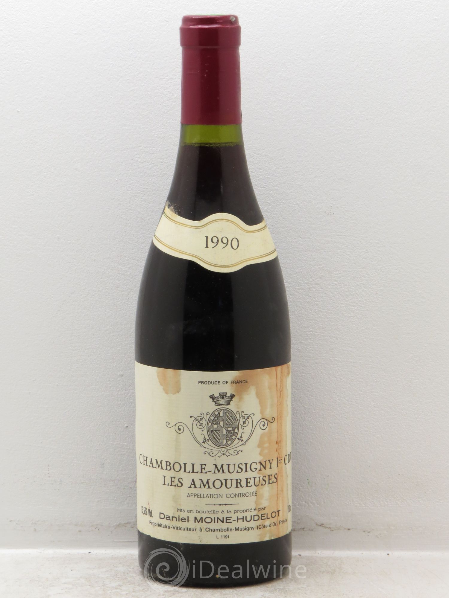 Chambolle-Musigny 1er Cru Les Amoureuses Moine-Hudelot (Domaine) 1990 - Lot de 1 bouteille - 0