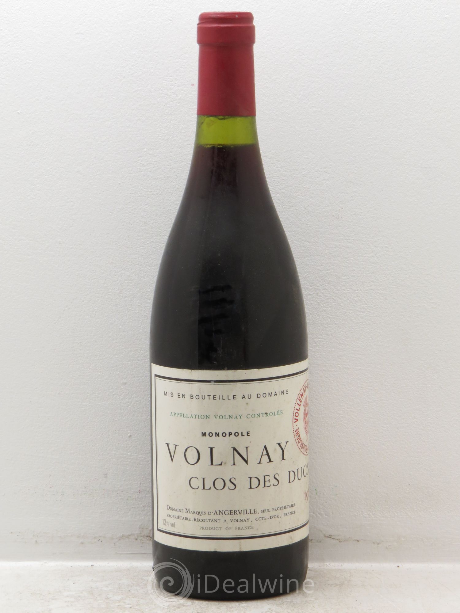 Volnay 1er Cru Clos des Ducs Marquis d'Angerville (Domaine) 1988 - Lot de 1 bouteille - 0