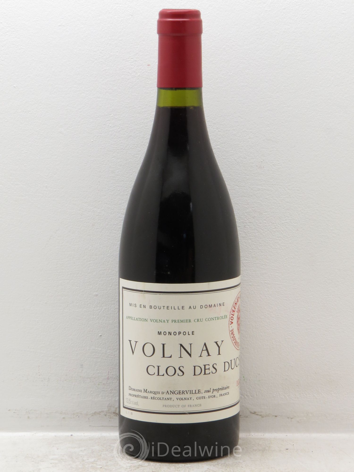 Volnay 1er Cru Clos des Ducs Marquis d'Angerville (Domaine) 1990 - Lot de 1 bouteille - 0
