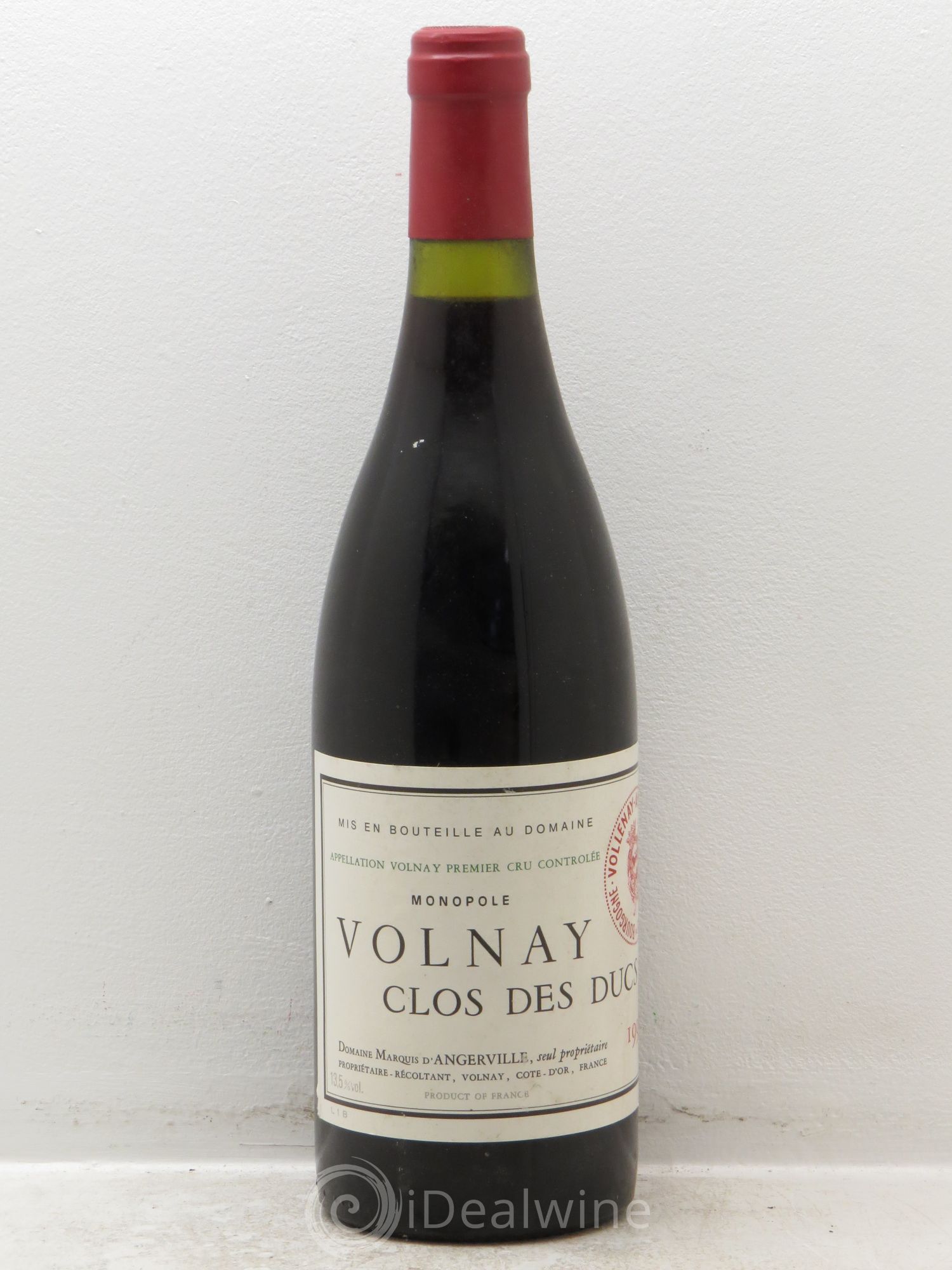 Volnay 1er Cru Clos des Ducs Marquis d'Angerville (Domaine) 1990 - Lot de 1 bouteille - 0