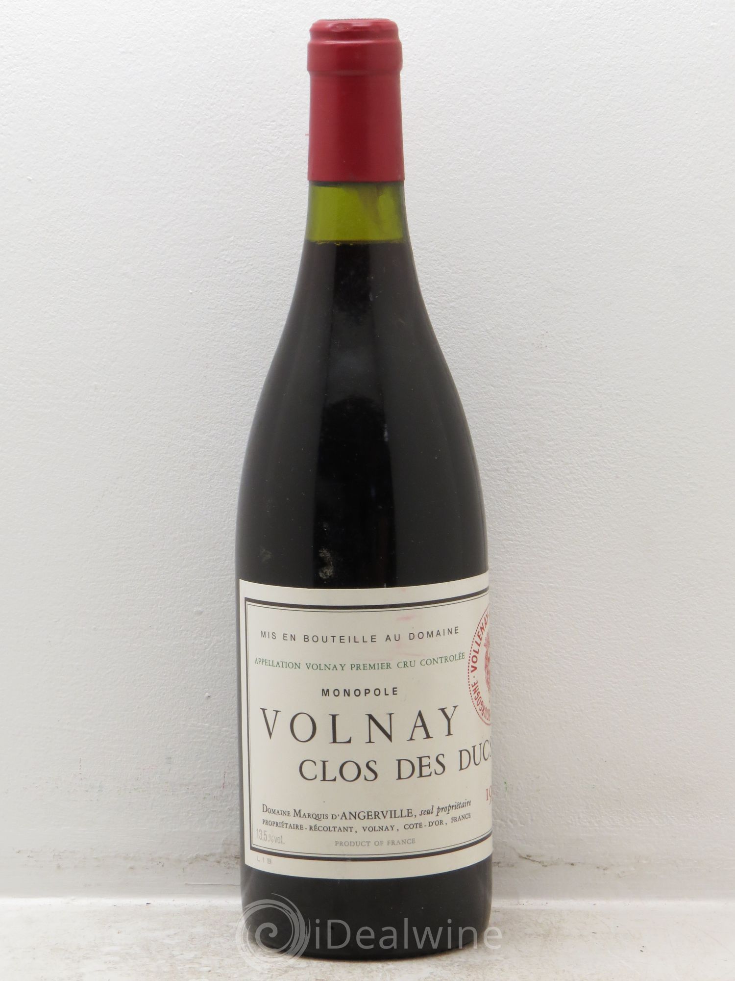 Volnay 1er Cru Clos des Ducs Marquis d'Angerville (Domaine) 1990 - Lot de 1 bouteille - 0