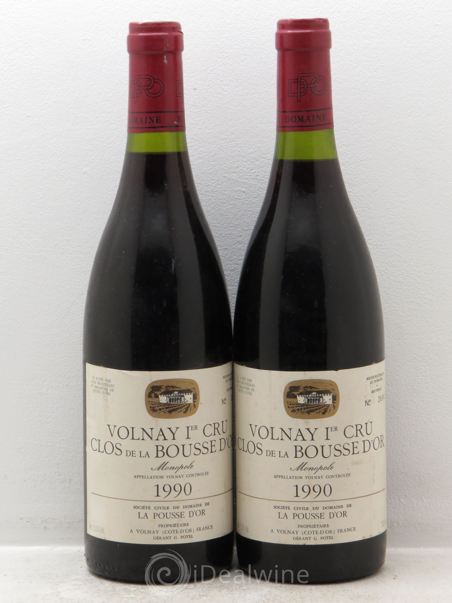 Volnay 1er Cru Clos de la Bousse d'Or La Pousse d'Or (Domaine de) 1990 - Lot de 2 bouteilles - 0