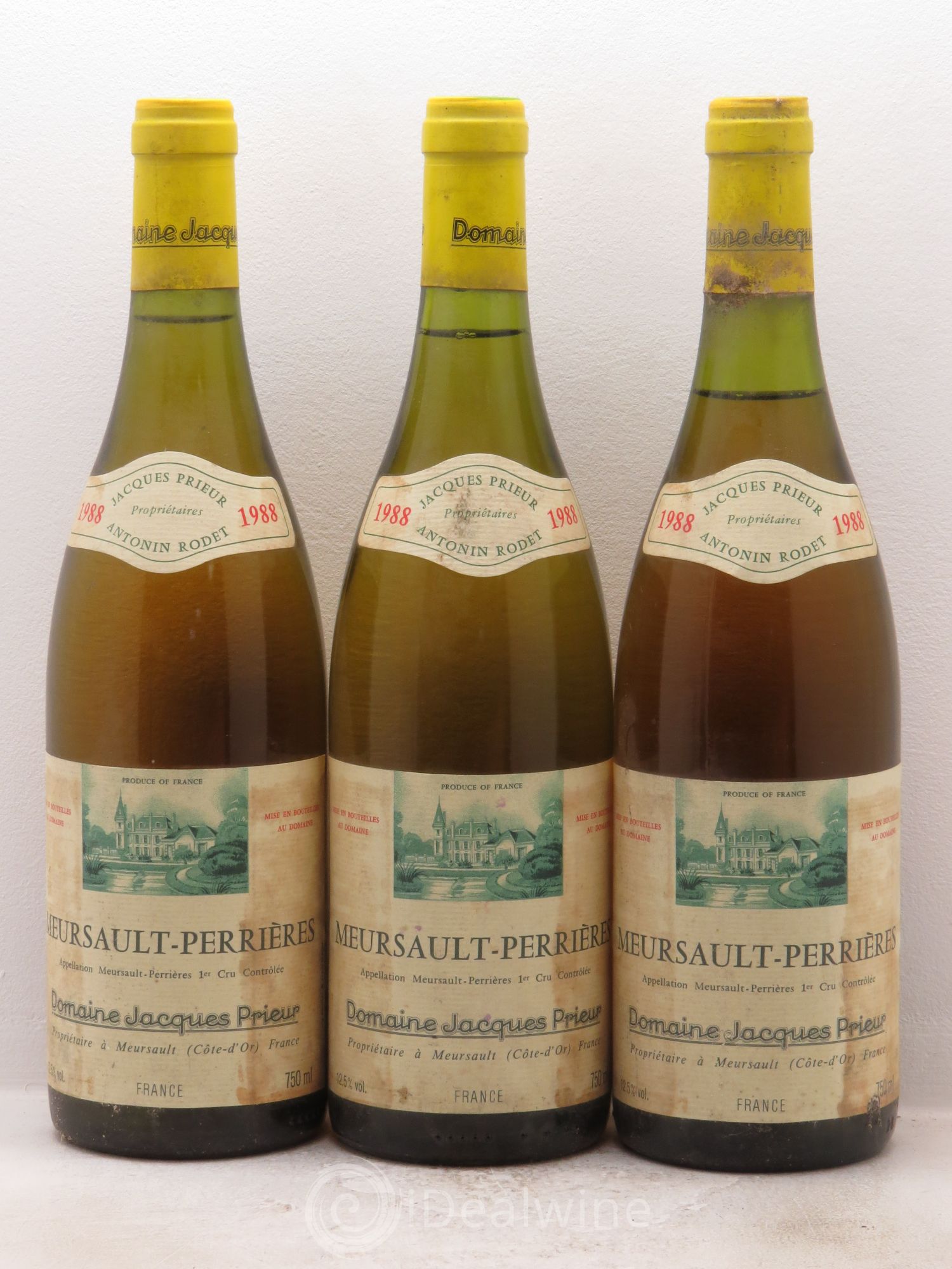 Meursault 1er Cru Perrières Jacques Prieur (Domaine) 1988 - Lot de 3 bouteilles - 0