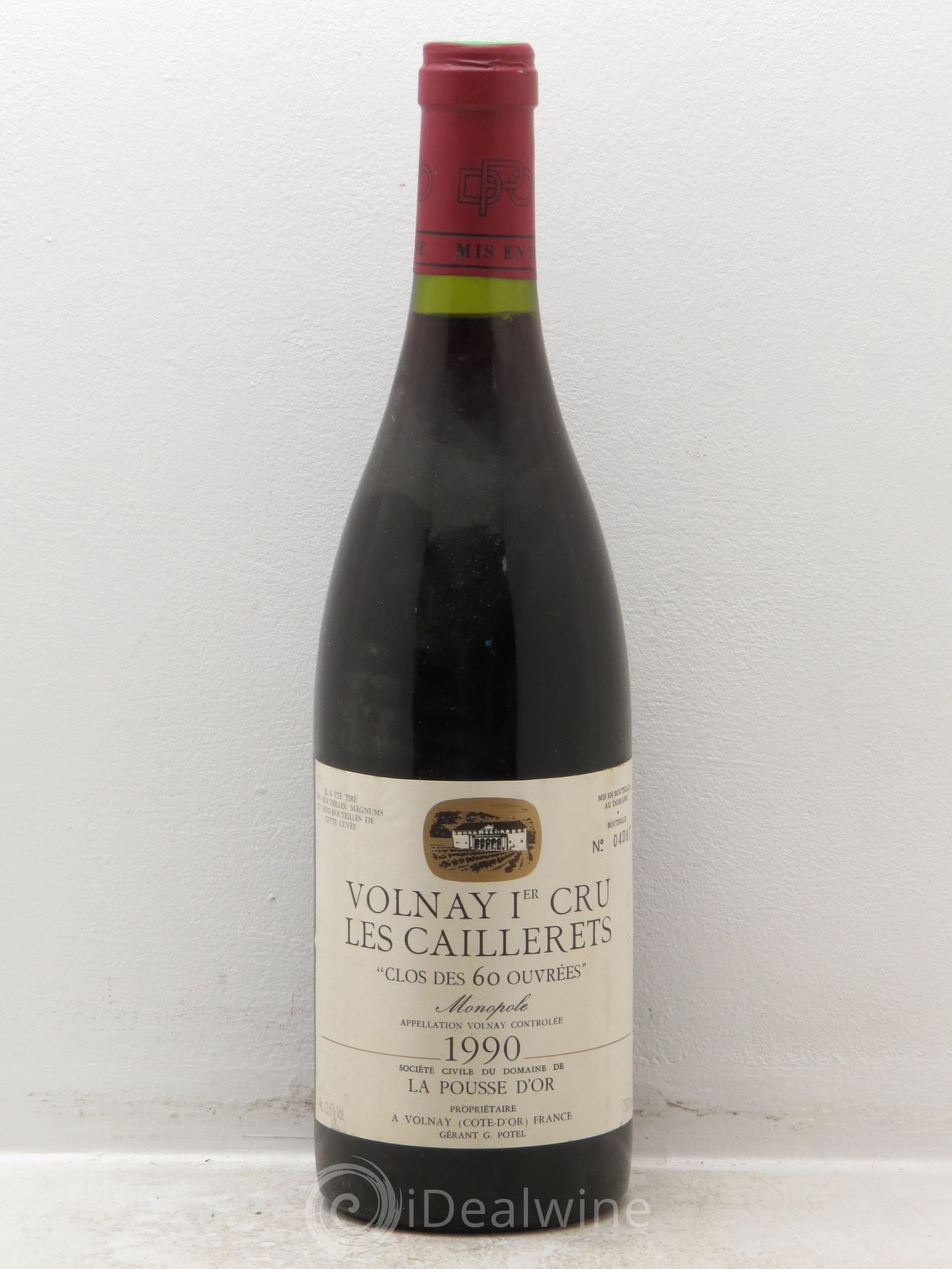 Volnay 1er Cru Clos des 60 ouvrées La Pousse d'Or (Domaine de) 1990 - Lot de 1 bouteille - 0