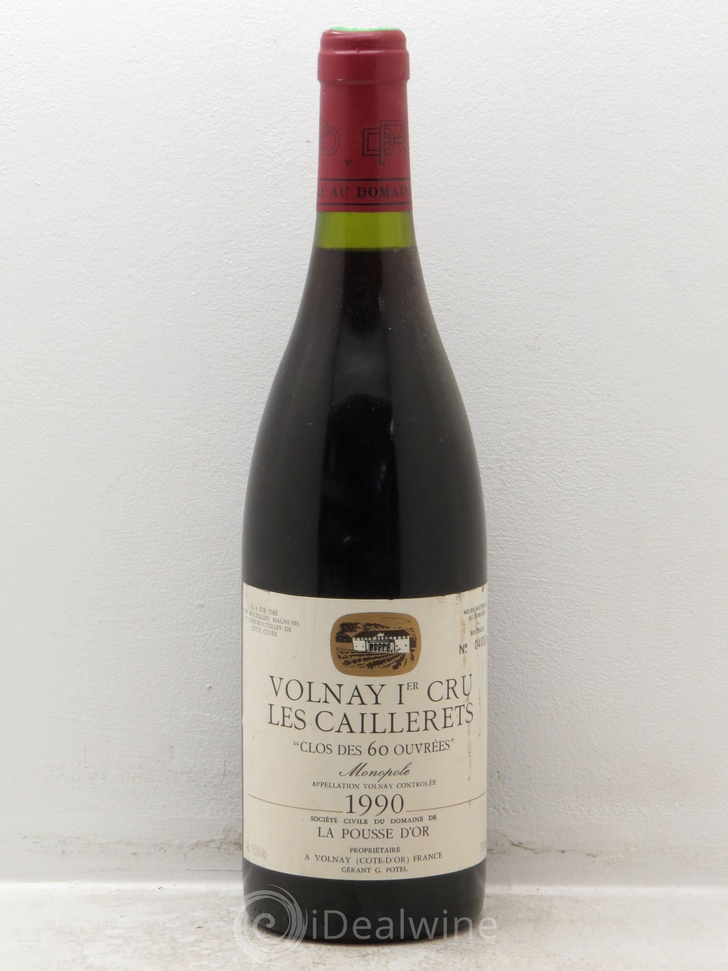 Volnay 1er Cru Clos des 60 ouvrées La Pousse d'Or (Domaine de) 1990 - Lot de 1 bouteille - 0