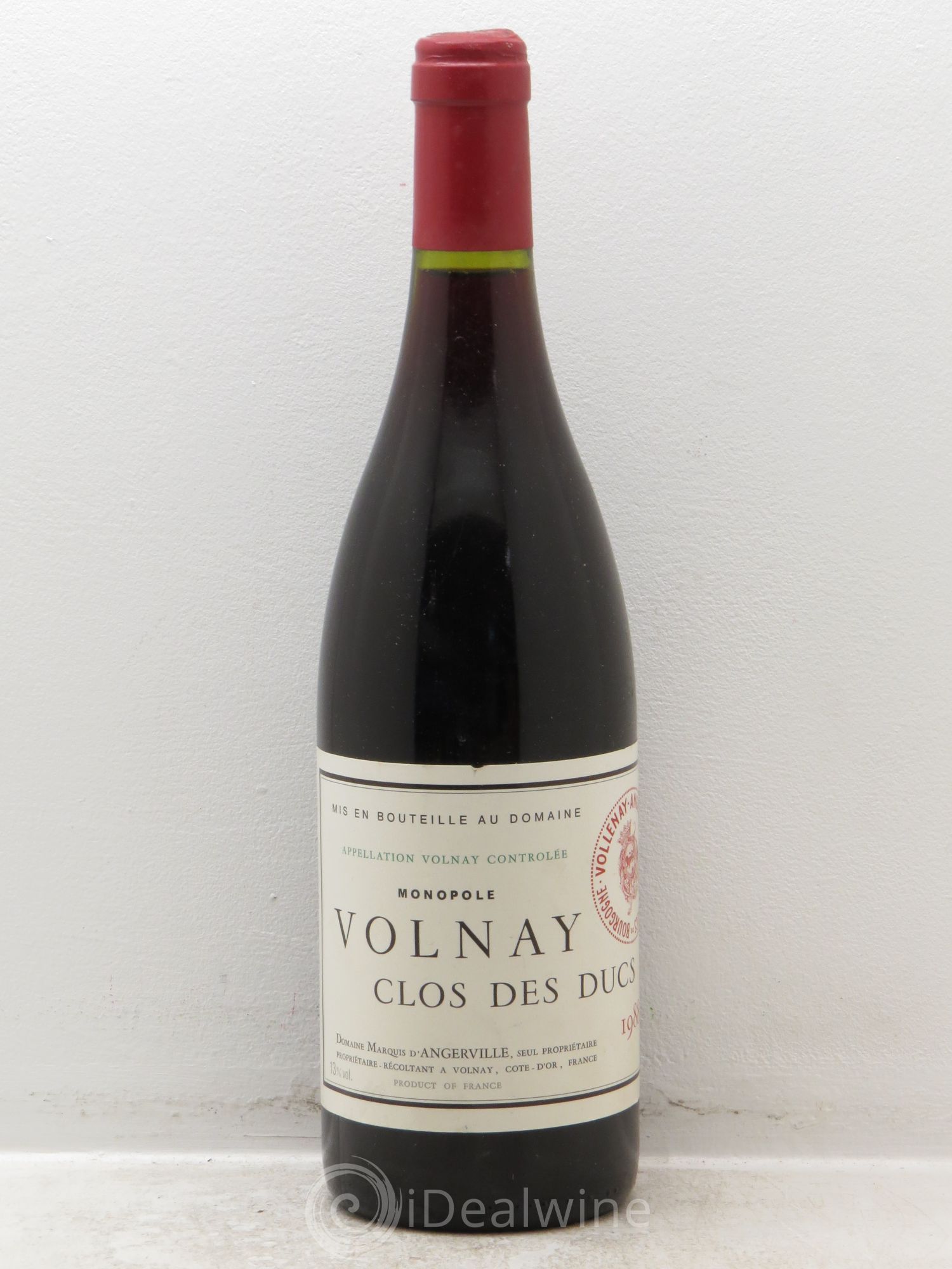 Volnay 1er Cru Clos des Ducs Marquis d'Angerville (Domaine) 1988 - Lot de 1 bouteille - 0