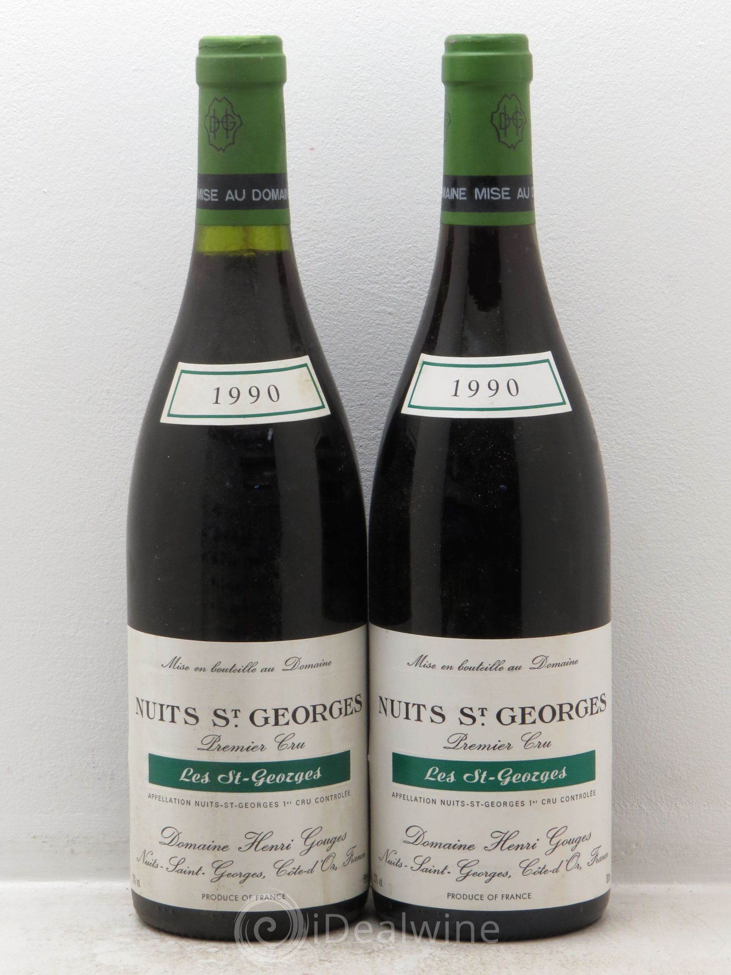 Nuits-Saint-Georges 1er Cru Les Saints Georges Henri Gouges 1990 - Lot de 2 bouteilles - 0