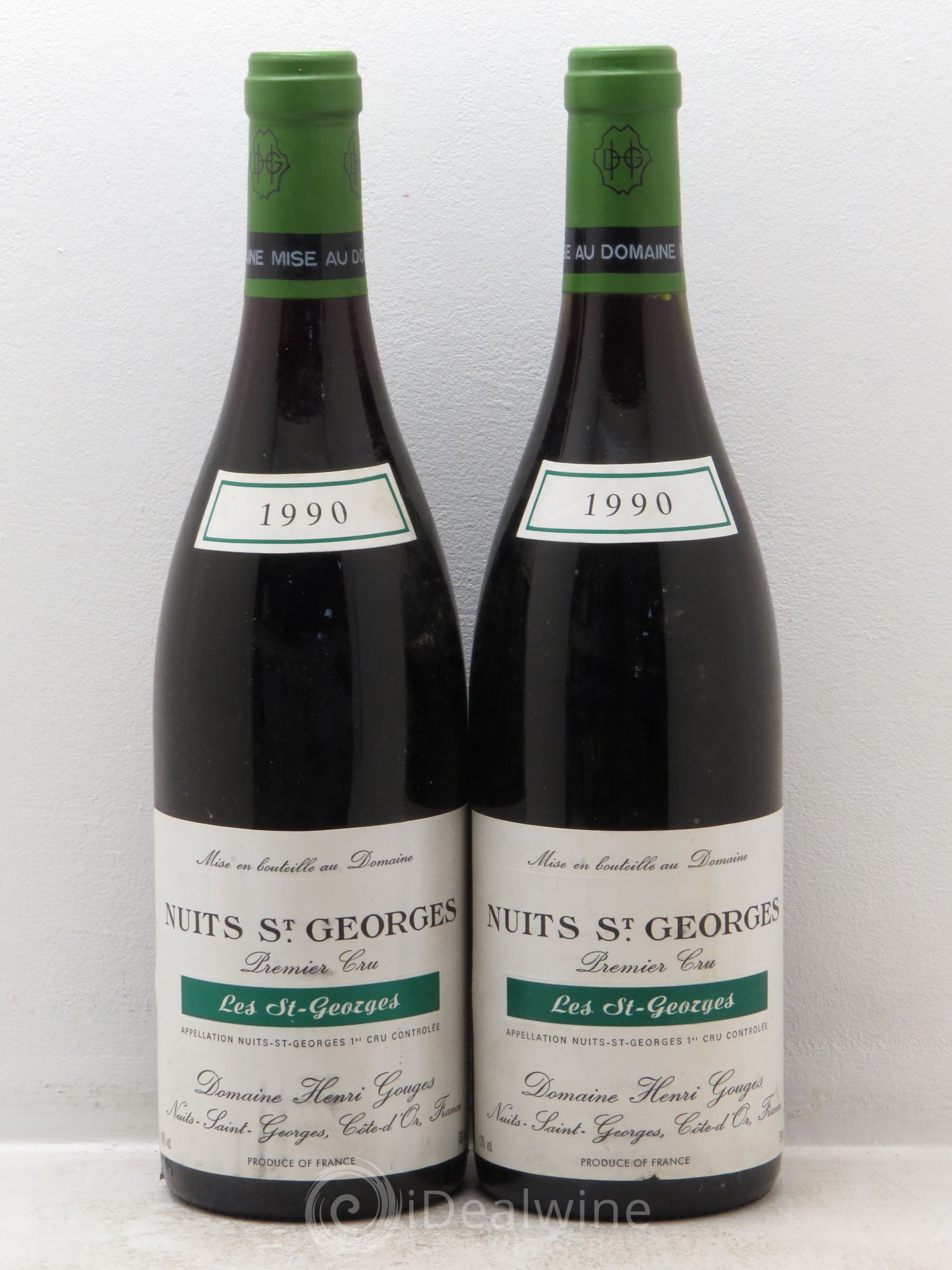 Nuits-Saint-Georges 1er Cru Les Saints Georges Henri Gouges 1990 - Lot de 2 bouteilles - 0