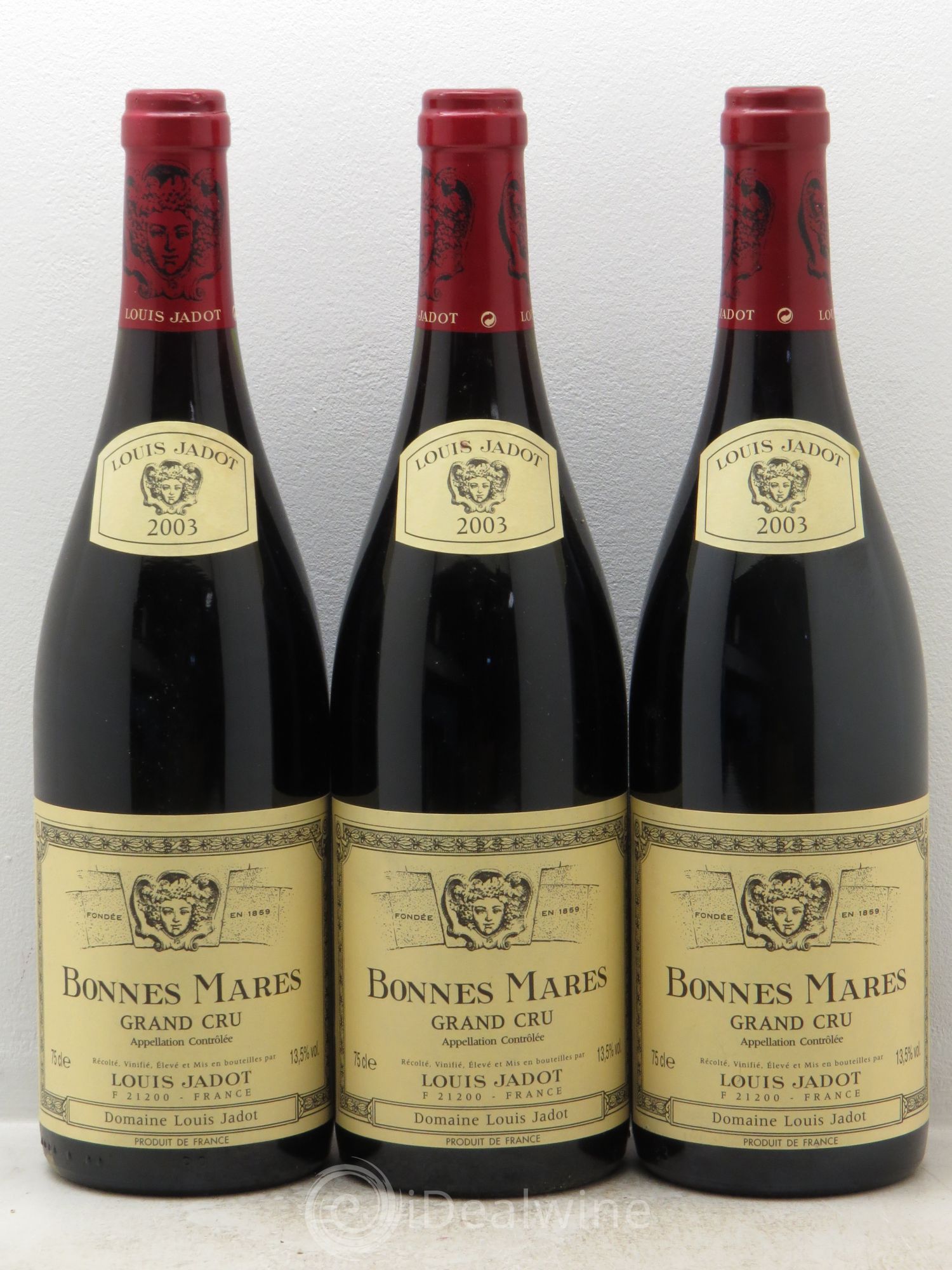 Bonnes-Mares Grand Cru Domaine Louis Jadot 2003 - Lot de 3 bouteilles - 0