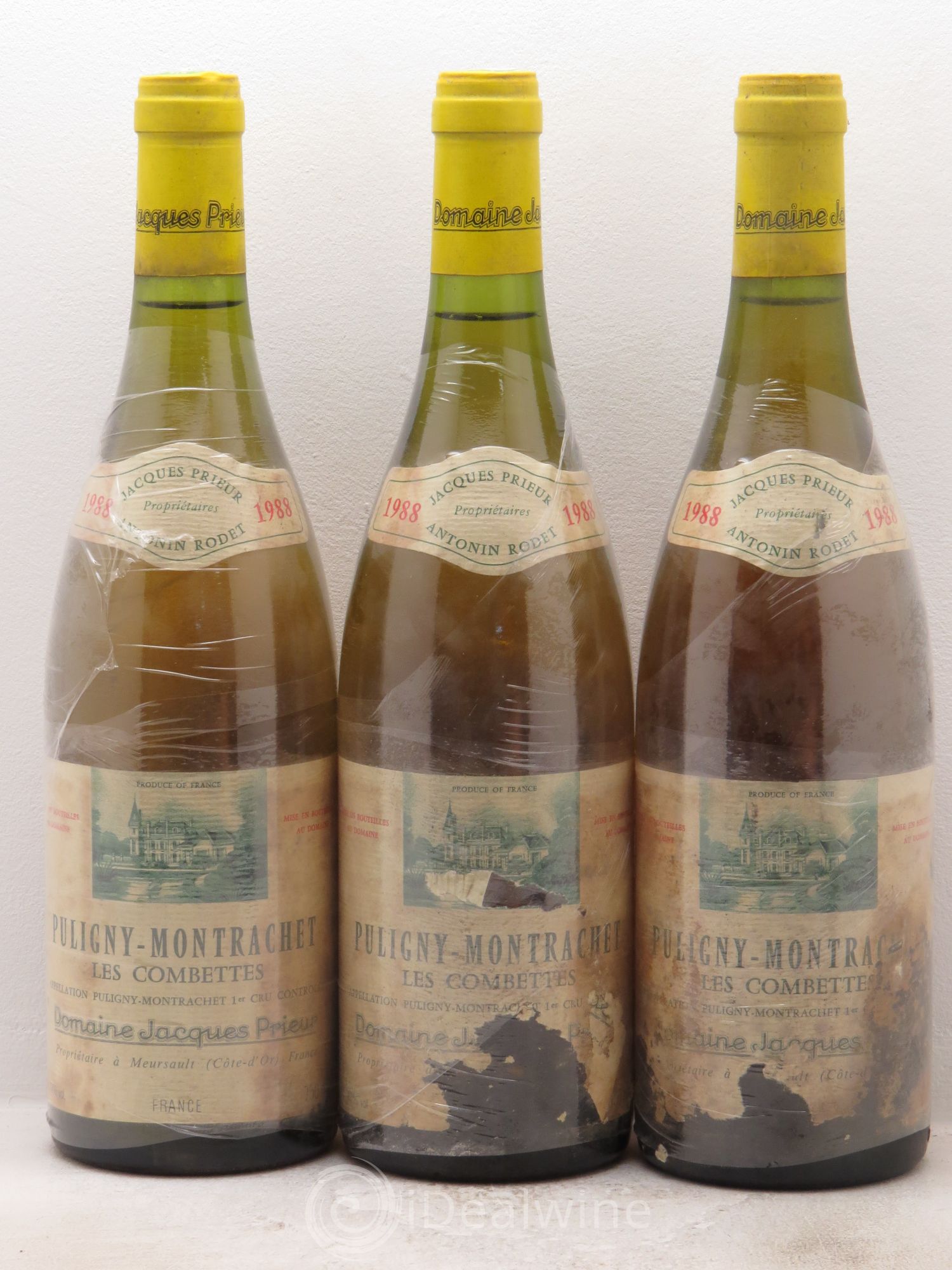 Puligny-Montrachet 1er Cru Les Combettes Jacques Prieur (Domaine) 1988 - Lot de 3 bouteilles - 0