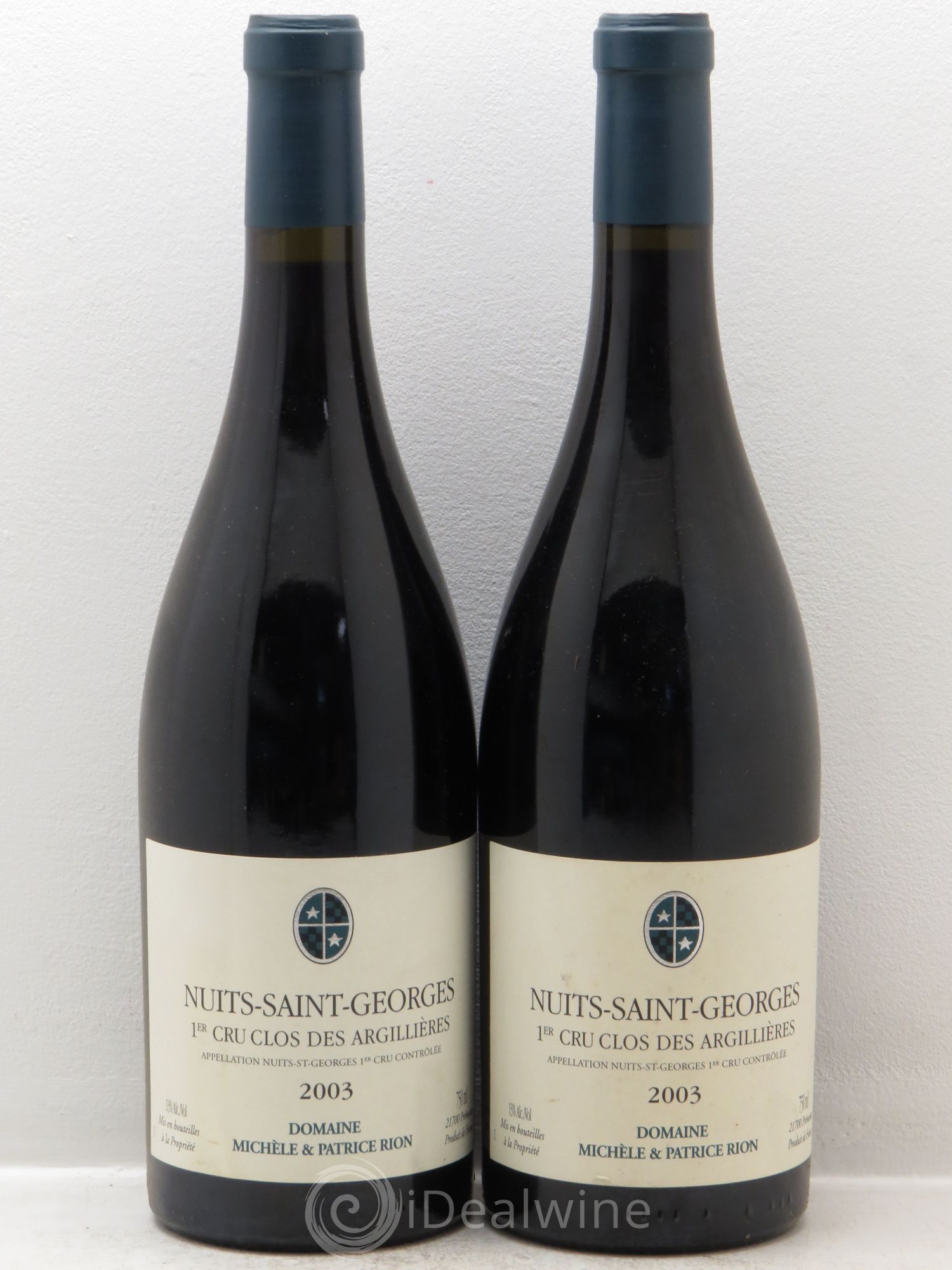 Nuits-Saint-Georges 1er Cru Les Argilières - Patrice Rion 2003 - Lot de 2 bouteilles - 0