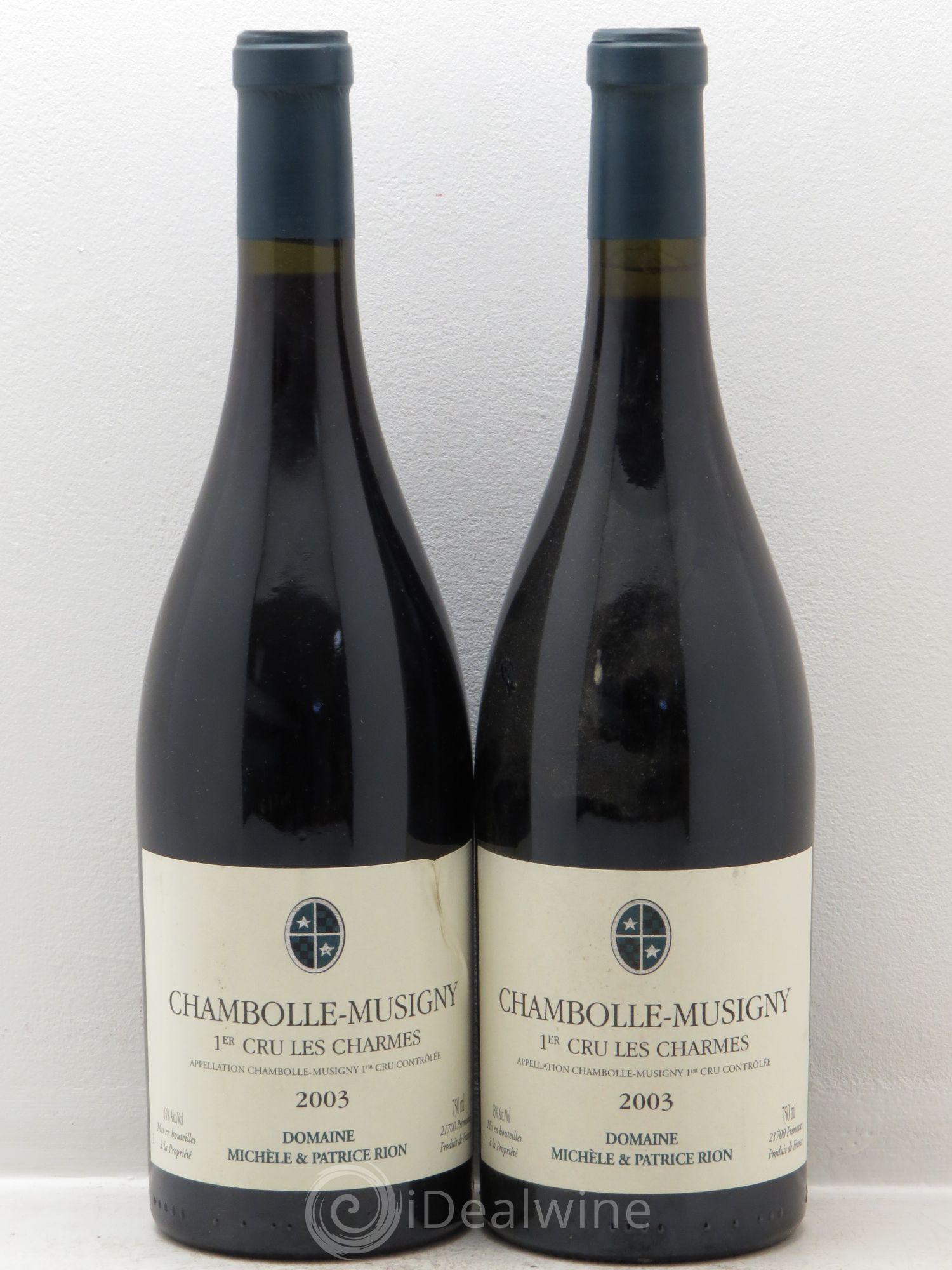 Chambolle-Musigny 1er Cru Patrice Rion 2003 - Lot de 2 bouteilles - 0