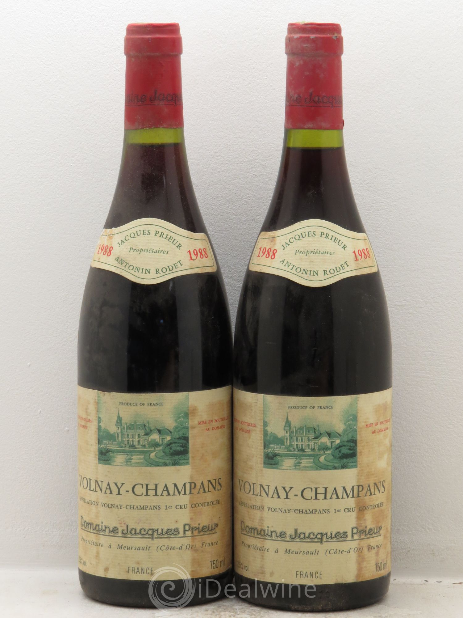 Volnay 1er Cru Champans Jacques Prieur (Domaine) 1988 - Lot de 2 bouteilles - 0