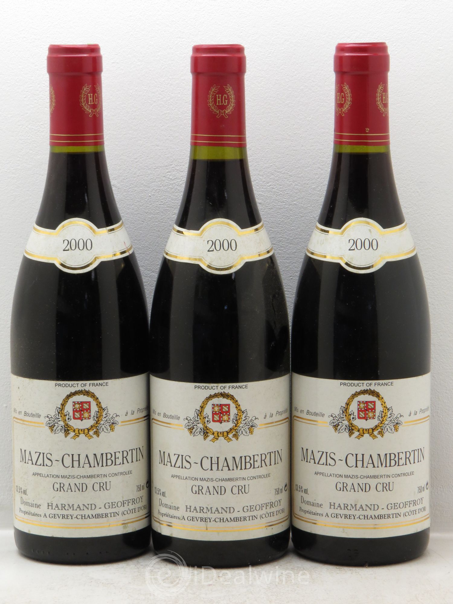 Mazis-Chambertin Grand Cru Harmand-Geoffroy (Domaine) 2000 - Lot de 3 bouteilles - 0