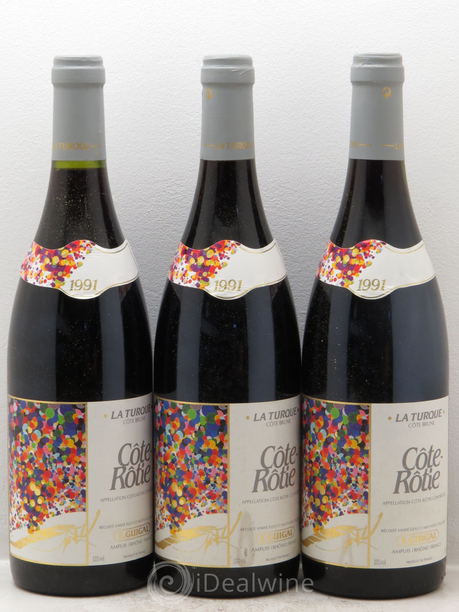Côte-Rôtie La Turque Guigal 1991 - Lot de 3 bouteilles - 0
