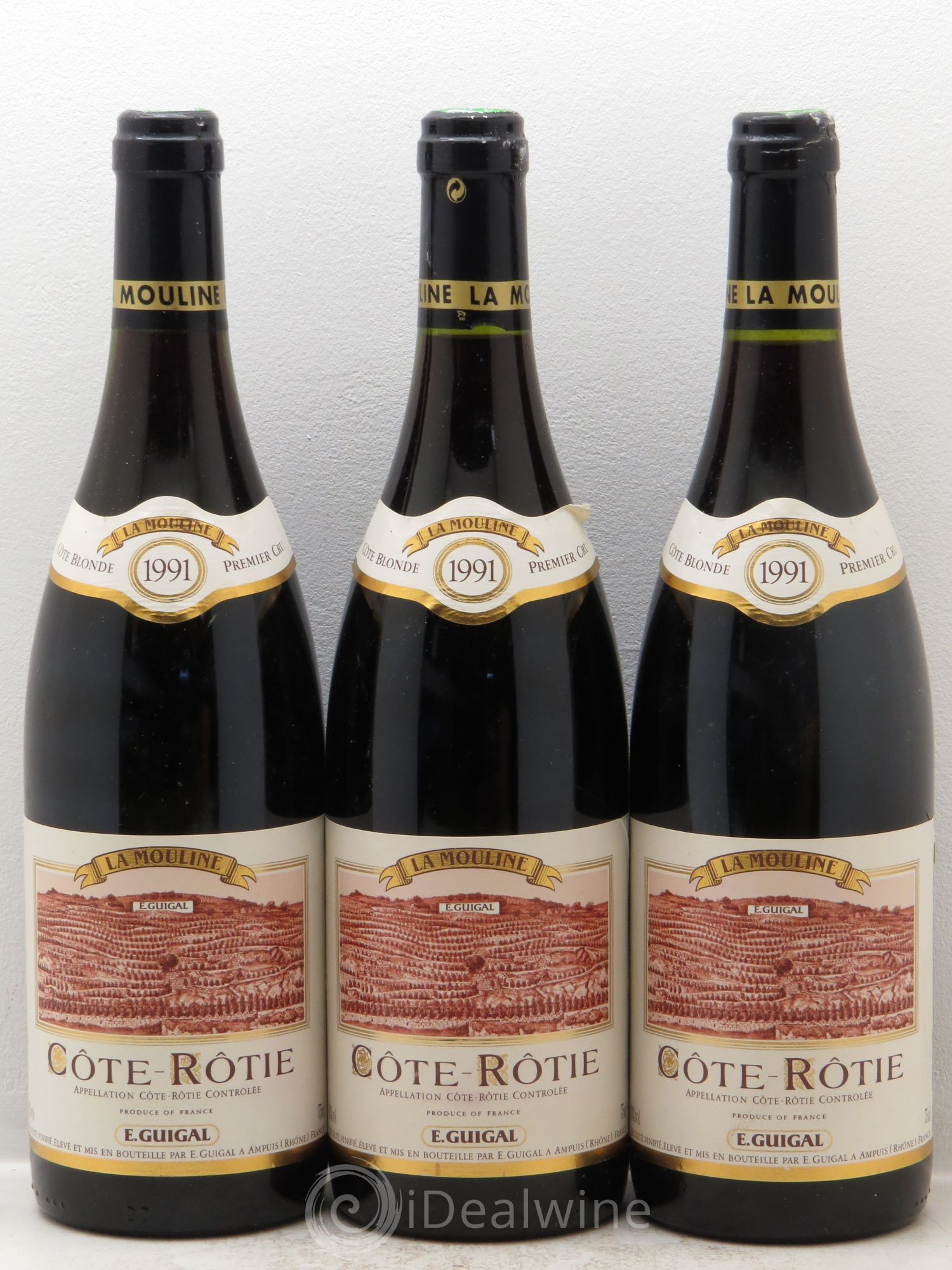 Côte-Rôtie La Mouline Guigal 1991 - Lot de 3 bouteilles - 0