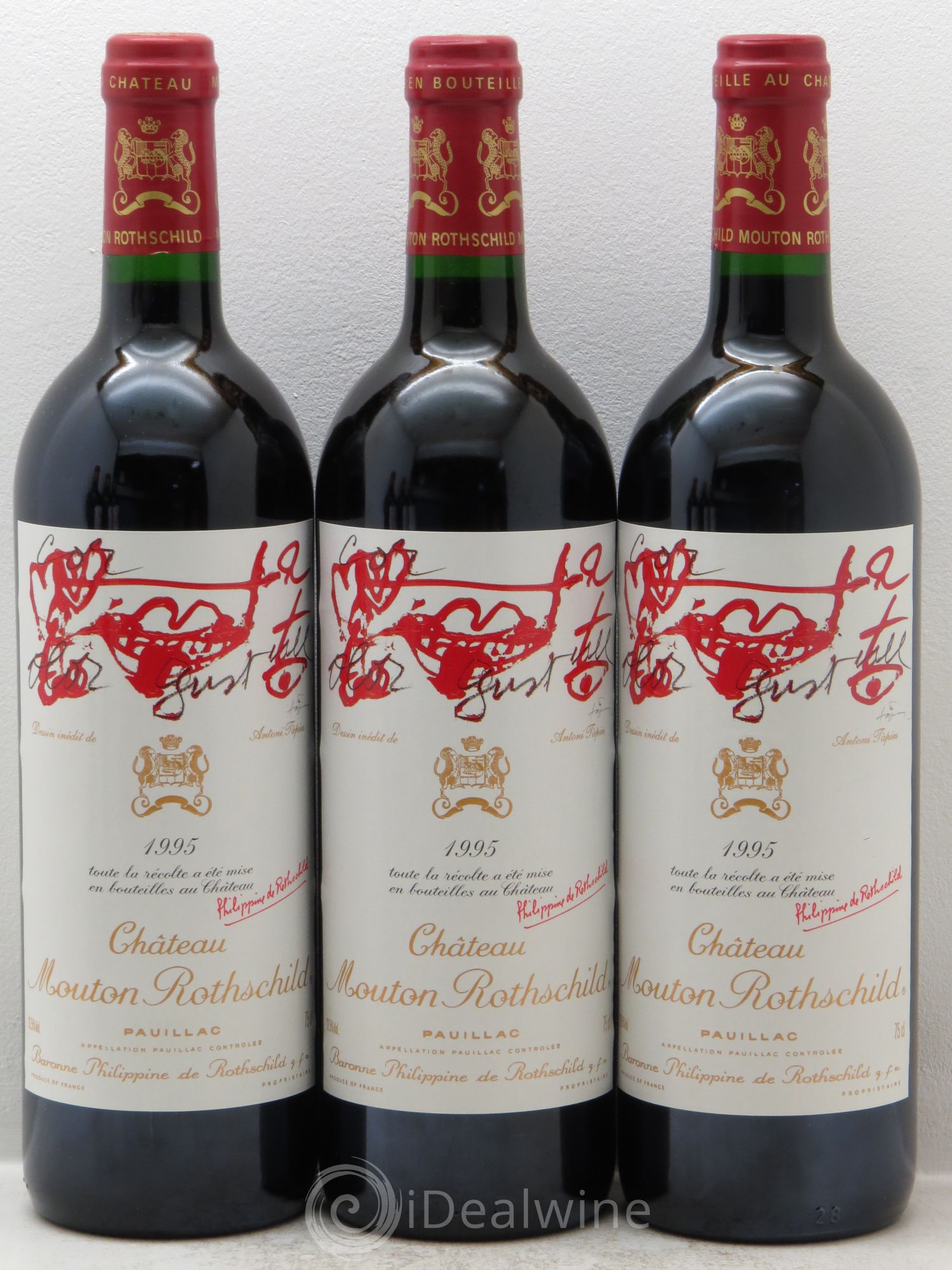 Château Mouton Rothschild 1er Grand Cru Classé 1995 - Lot de 6 bouteilles - 1