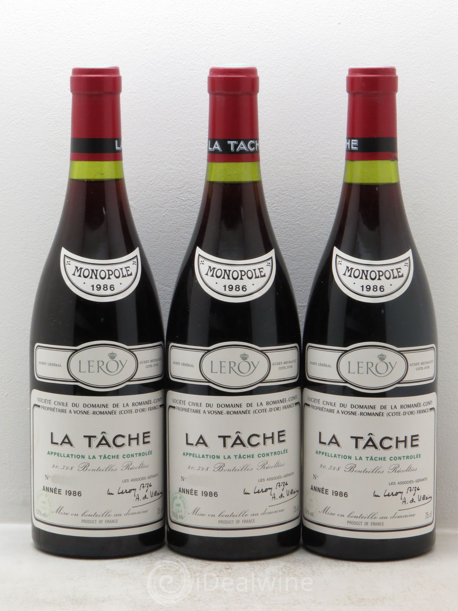 La Tâche Grand Cru Domaine de la Romanée-Conti 1986 - Lot de 6 bouteilles - 2