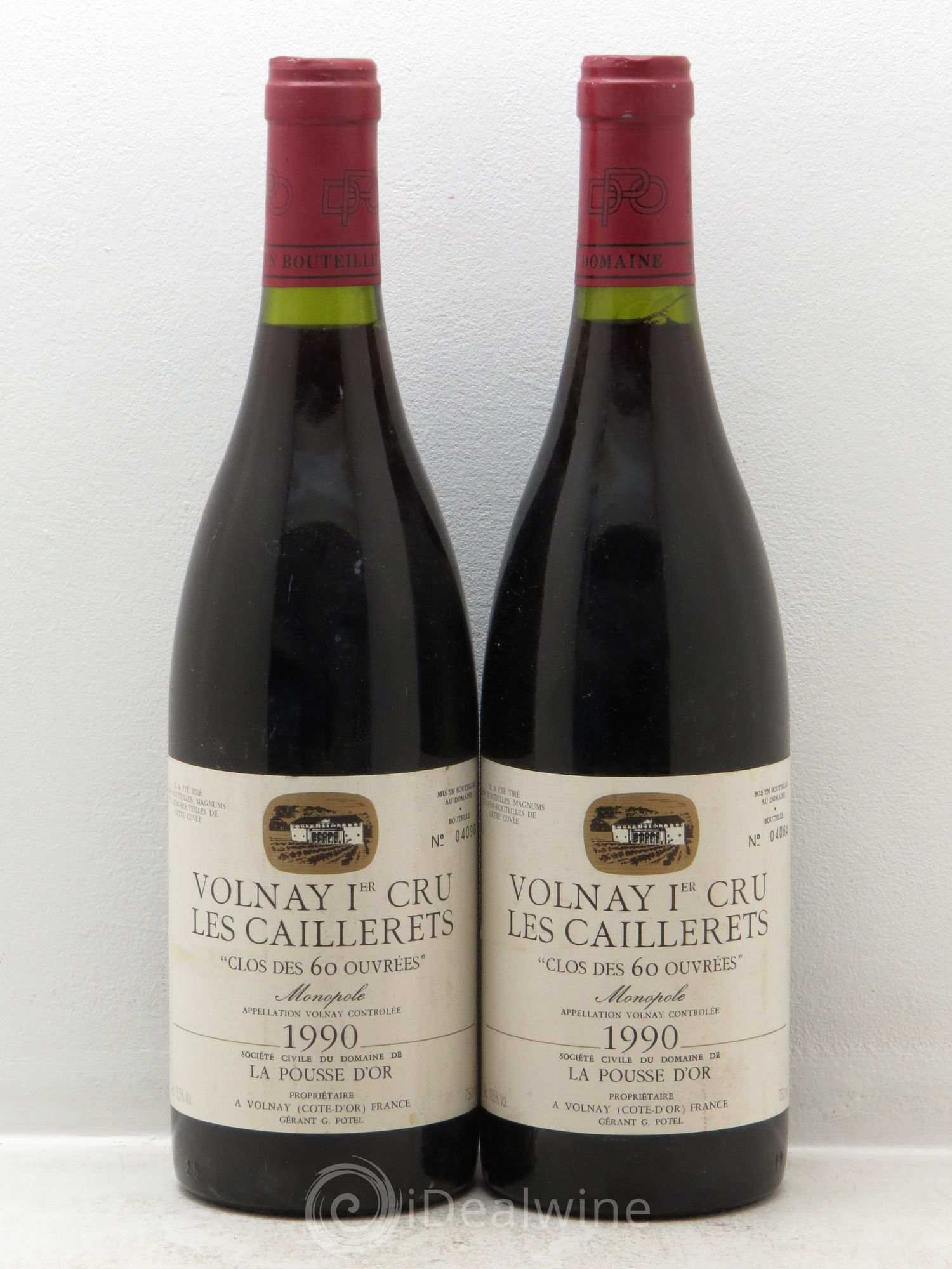 Volnay 1er Cru Clos des 60 ouvrées La Pousse d'Or (Domaine de) 1990 - Lot de 2 bouteilles - 0