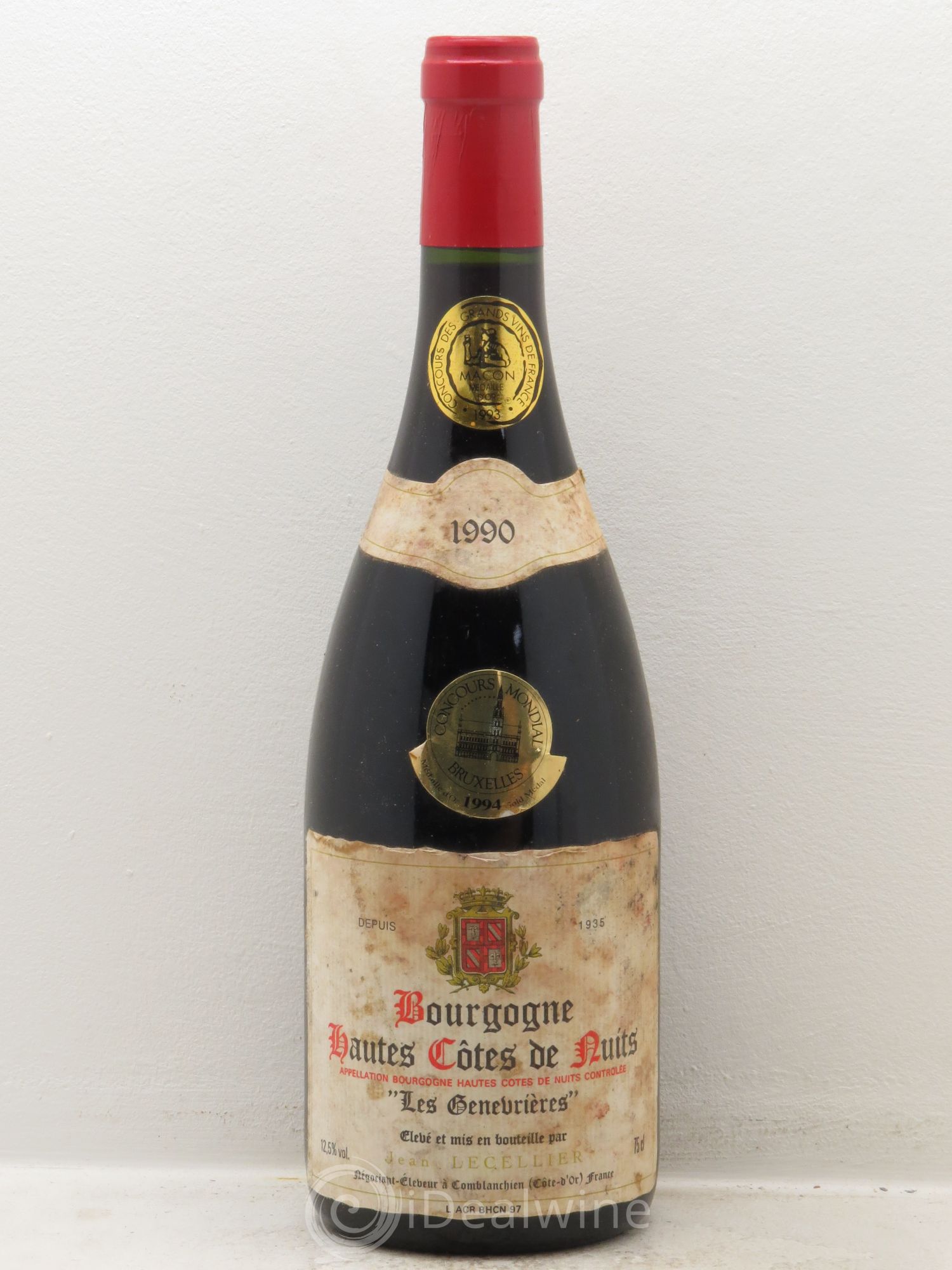 Hautes-Côtes de Nuits les Genevrières Jean Lecellier 1990 - Posten von 1 Flasche - 0
