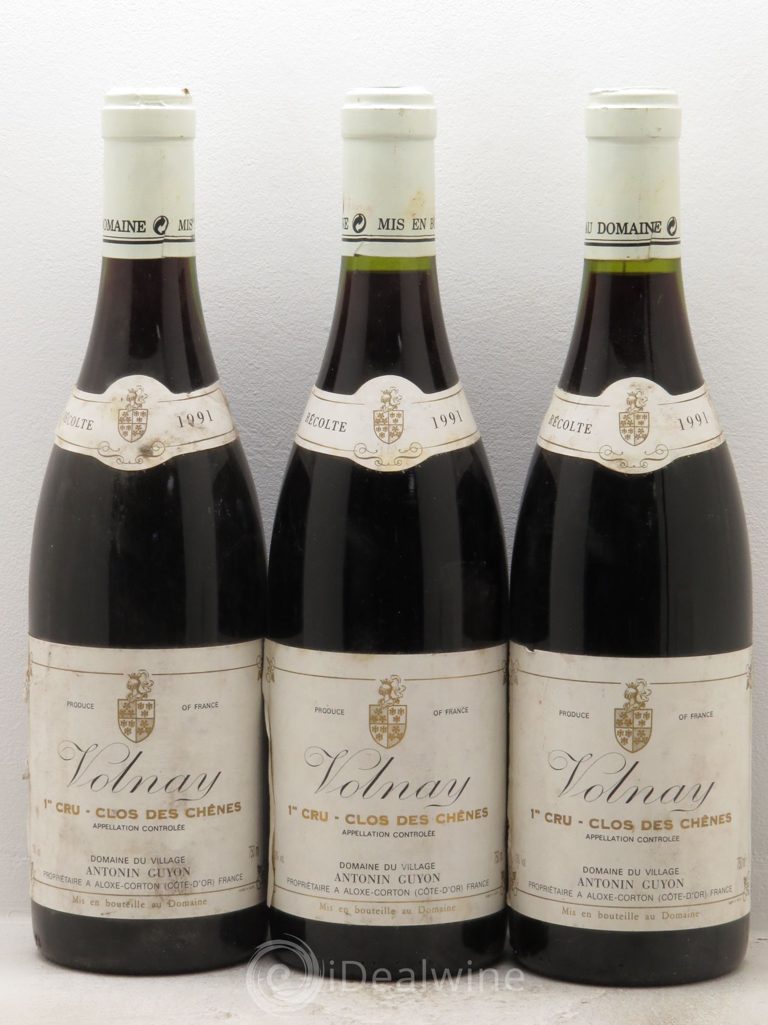 Volnay 1er Cru A.Guyon 1991 - Lot de 3 bouteilles - 0