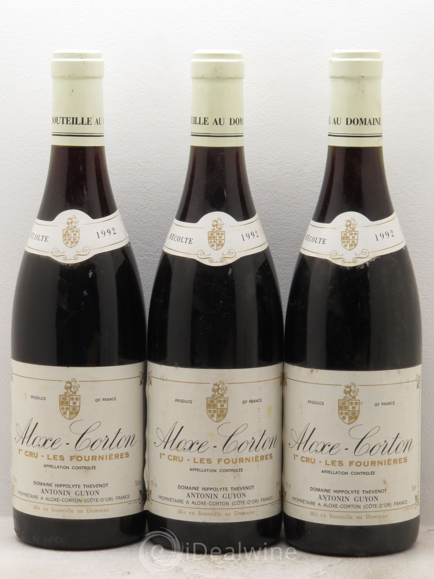 Aloxe-Corton 1er Cru A.Guyon 1992 - Lot de 3 bouteilles - 0