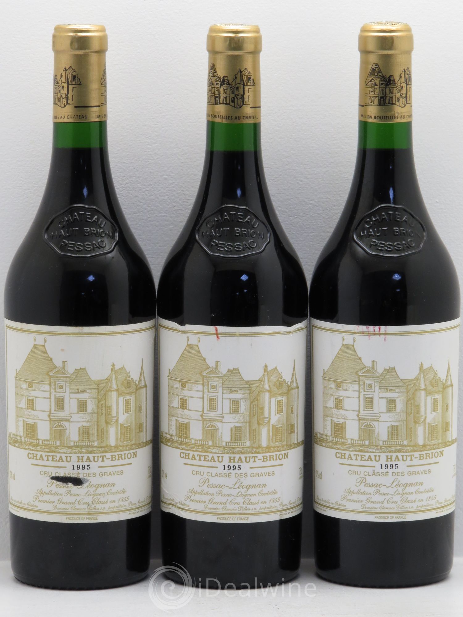 Château Haut Brion 1er Grand Cru Classé 1995 - Lot de 3 bouteilles - 0