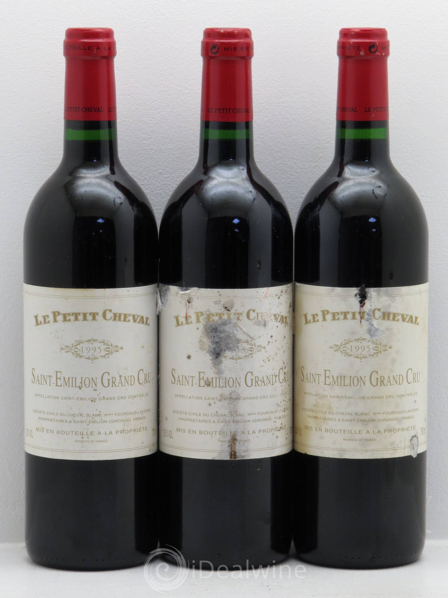 Le Petit Cheval Second Vin 1995 - Lot de 3 bouteilles - 0