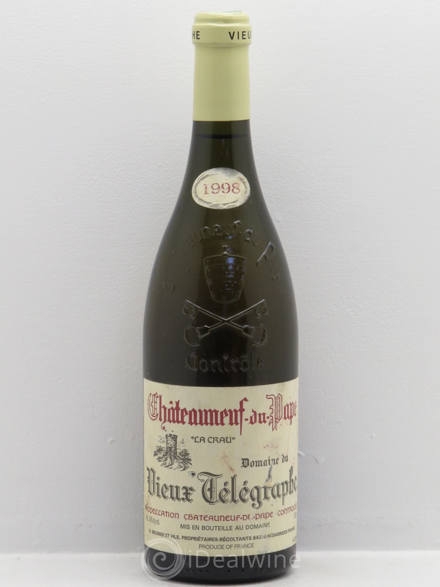 Châteauneuf-du-Pape Vieux Télégraphe (Domaine du) Vignobles Brunier La Crau 1998 - Lot de 1 bouteille - 0